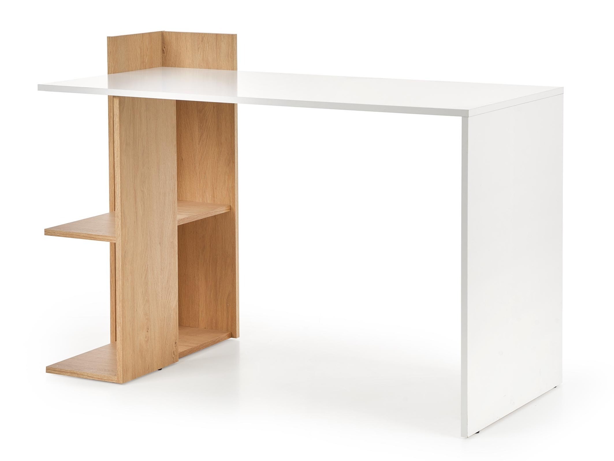 Birou Houston 825 (Alb + Stejar auriu)