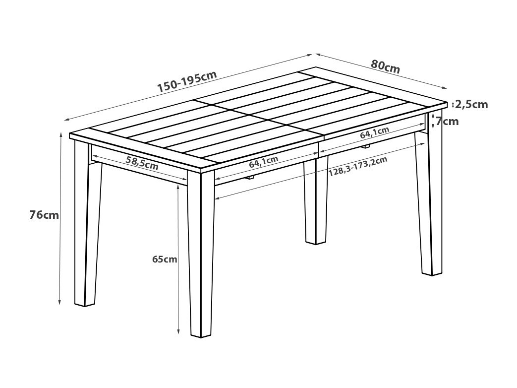 Masă Denton 947 (Maro închis)