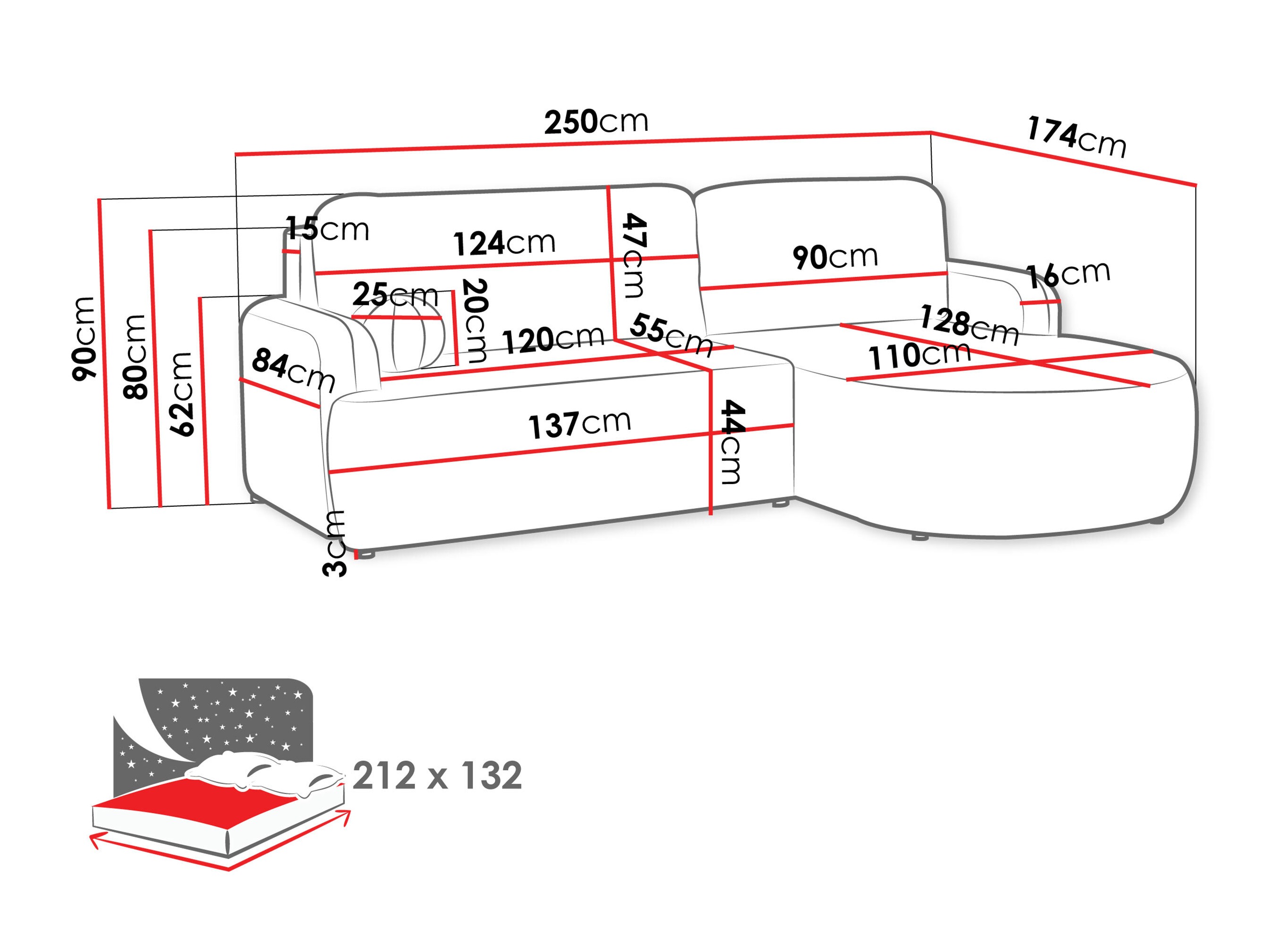 Colțar Comfivo 532 (Lumo 65)