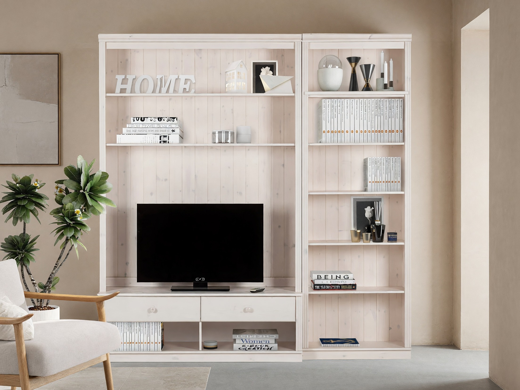 Set de living Saltoro 106 (Alb)