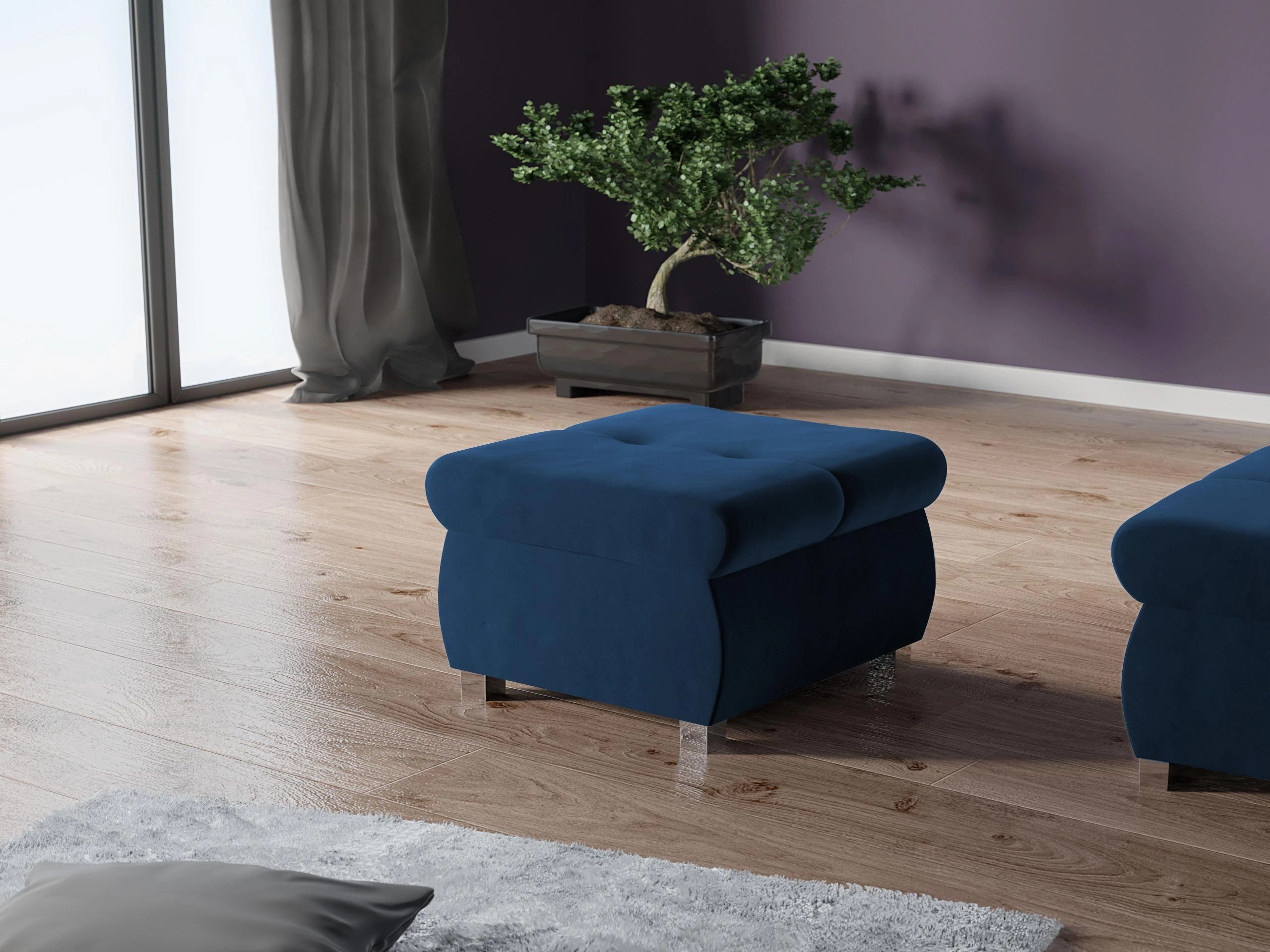 Taburet tapițat Comfivo Nitor (Magic Velvet 2216)