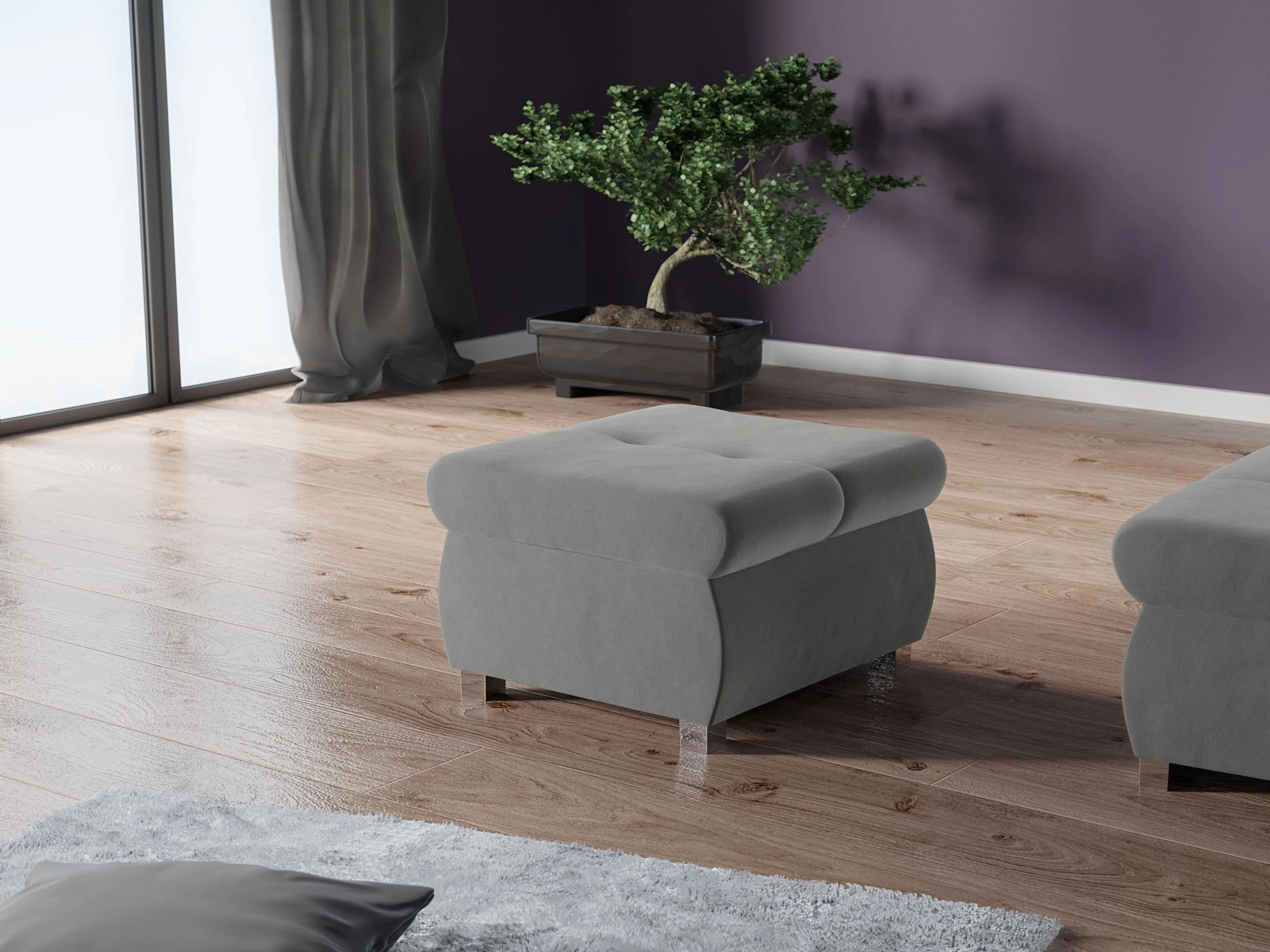 Taburet tapițat Comfivo Nitor (Magic Velvet 2217)