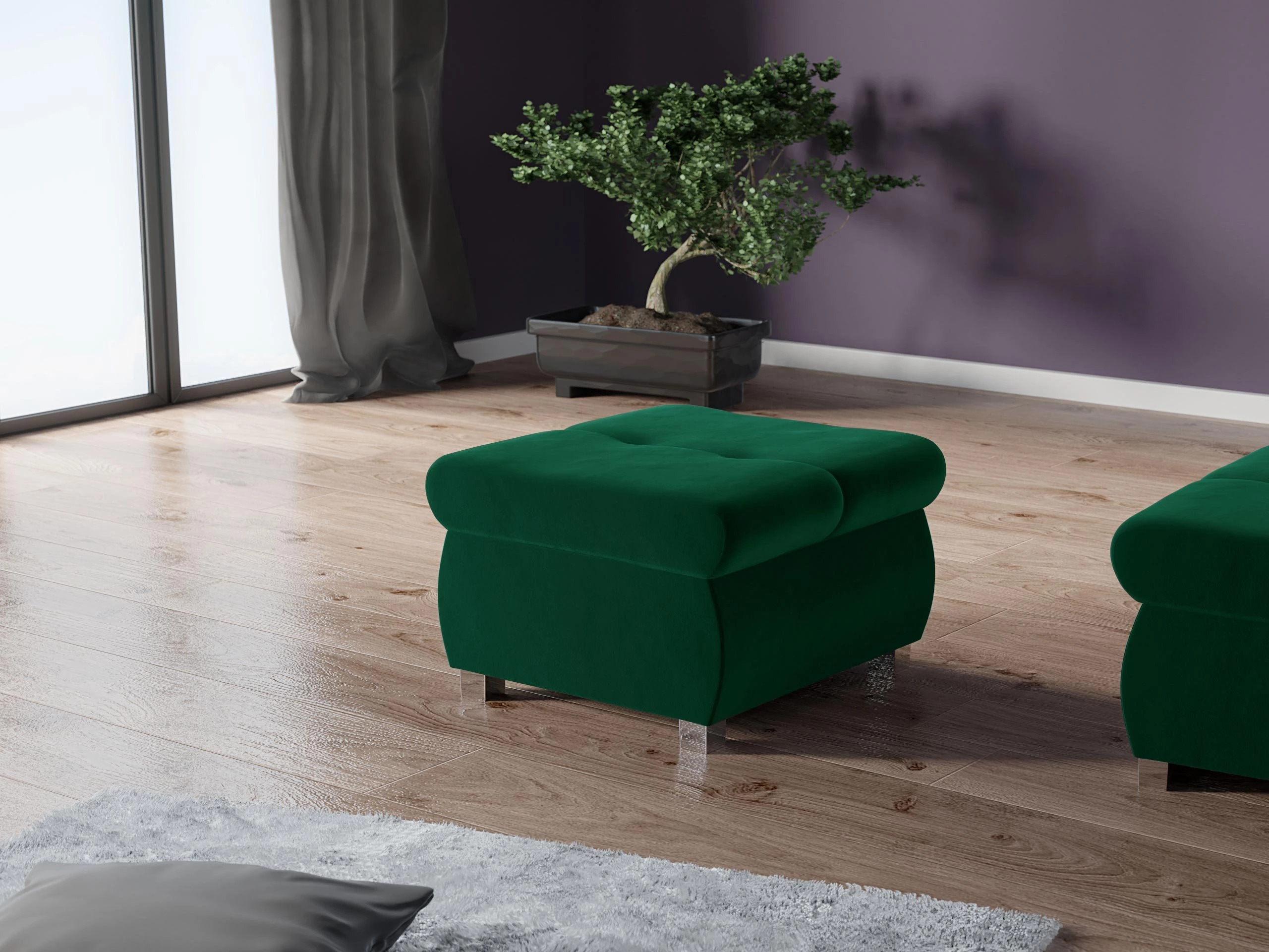 Taburet tapițat Comfivo Nitor (Magic Velvet 2225)
