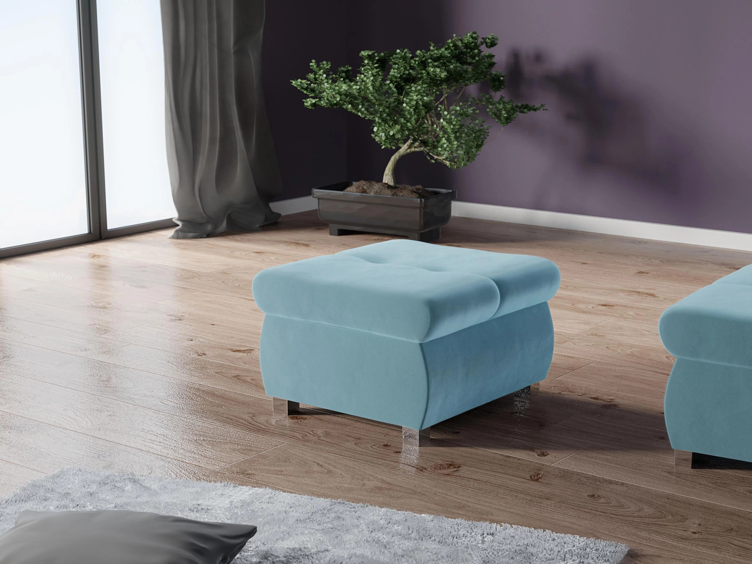 Taburet tapițat Comfivo Nitor (Magic Velvet 2260)