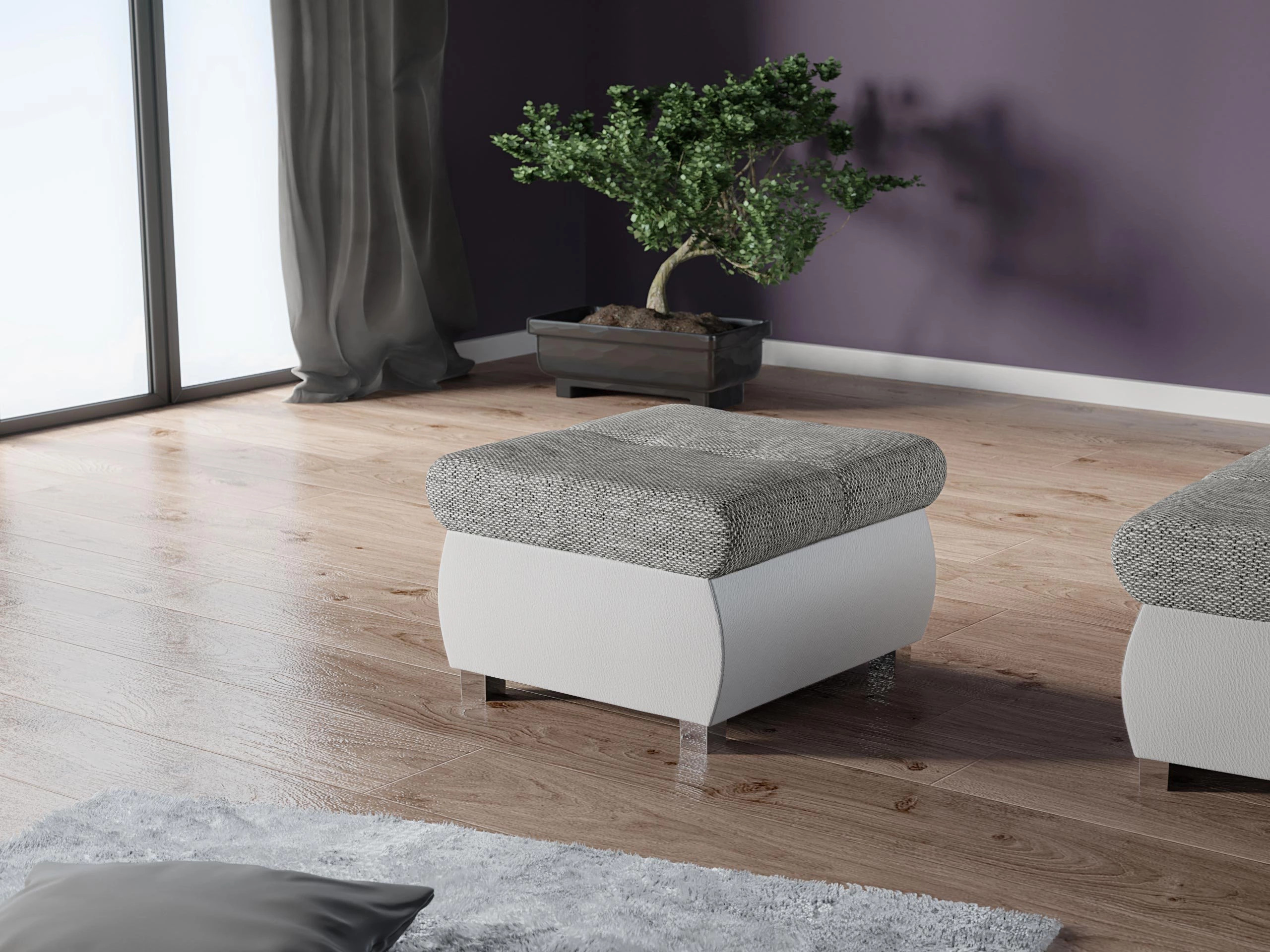 Taburet tapițat Comfivo Nitor (Soft 017 + Lawa 05)