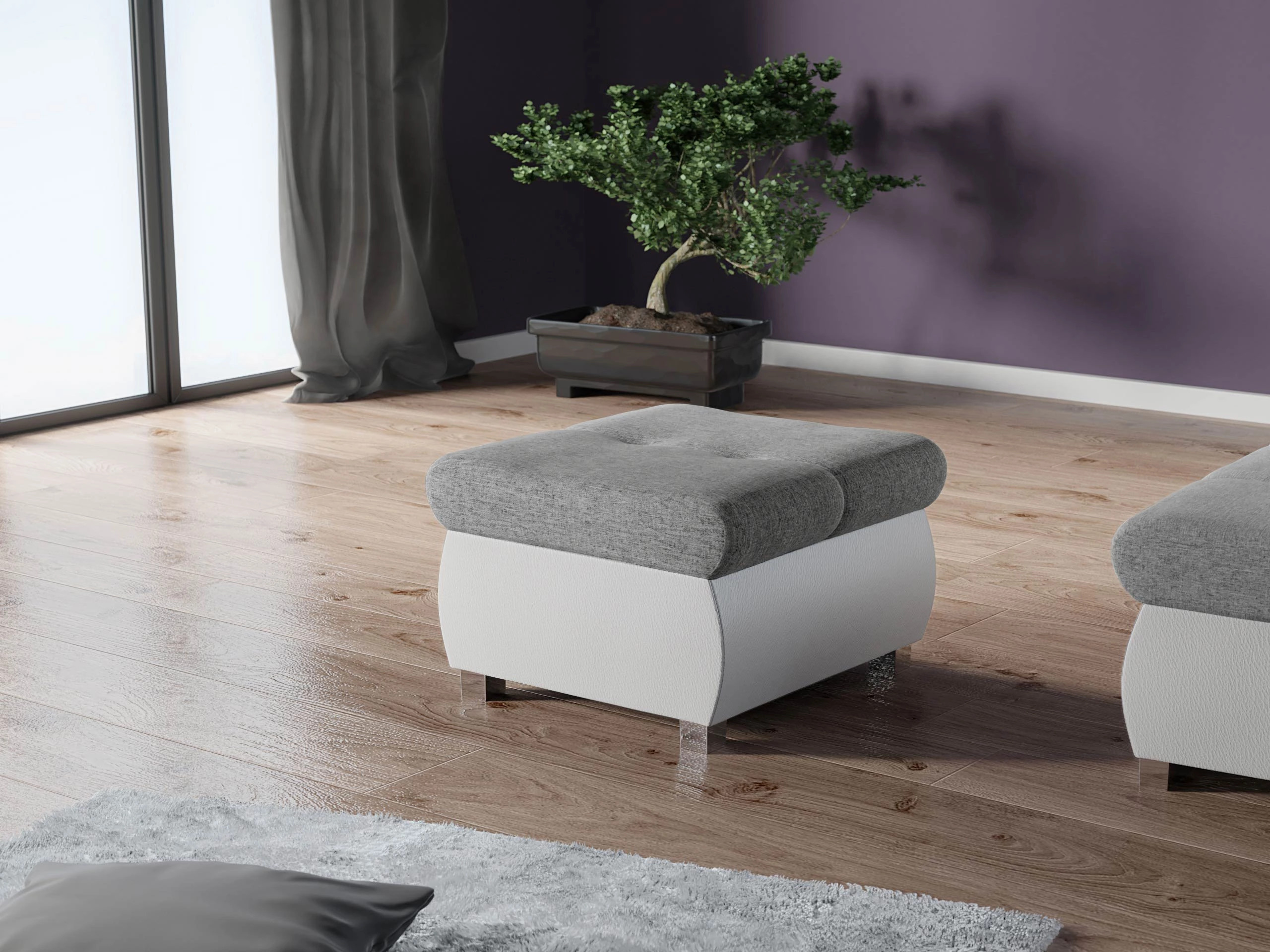 Taburet tapițat Comfivo Nitor (Soft 017 + Soul 17)