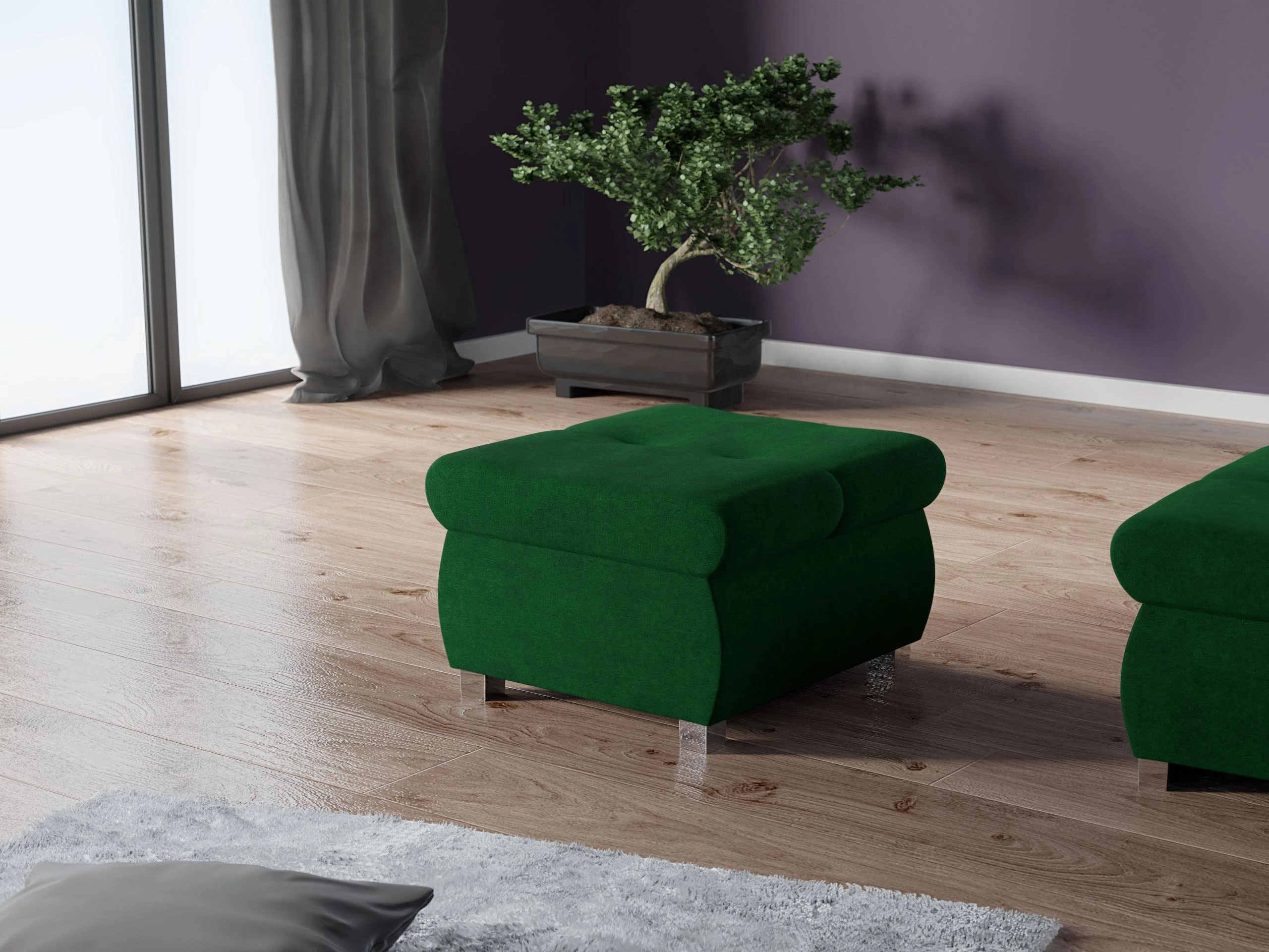 Taburet tapițat Comfivo Nitor (Uttario Velvet 2951)