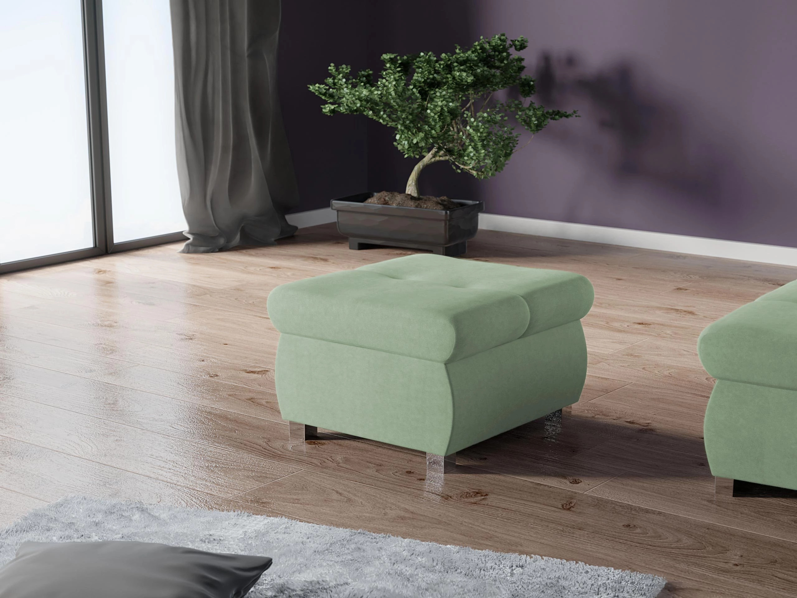 Taburet tapițat Comfivo Nitor (Uttario Velvet 2954)