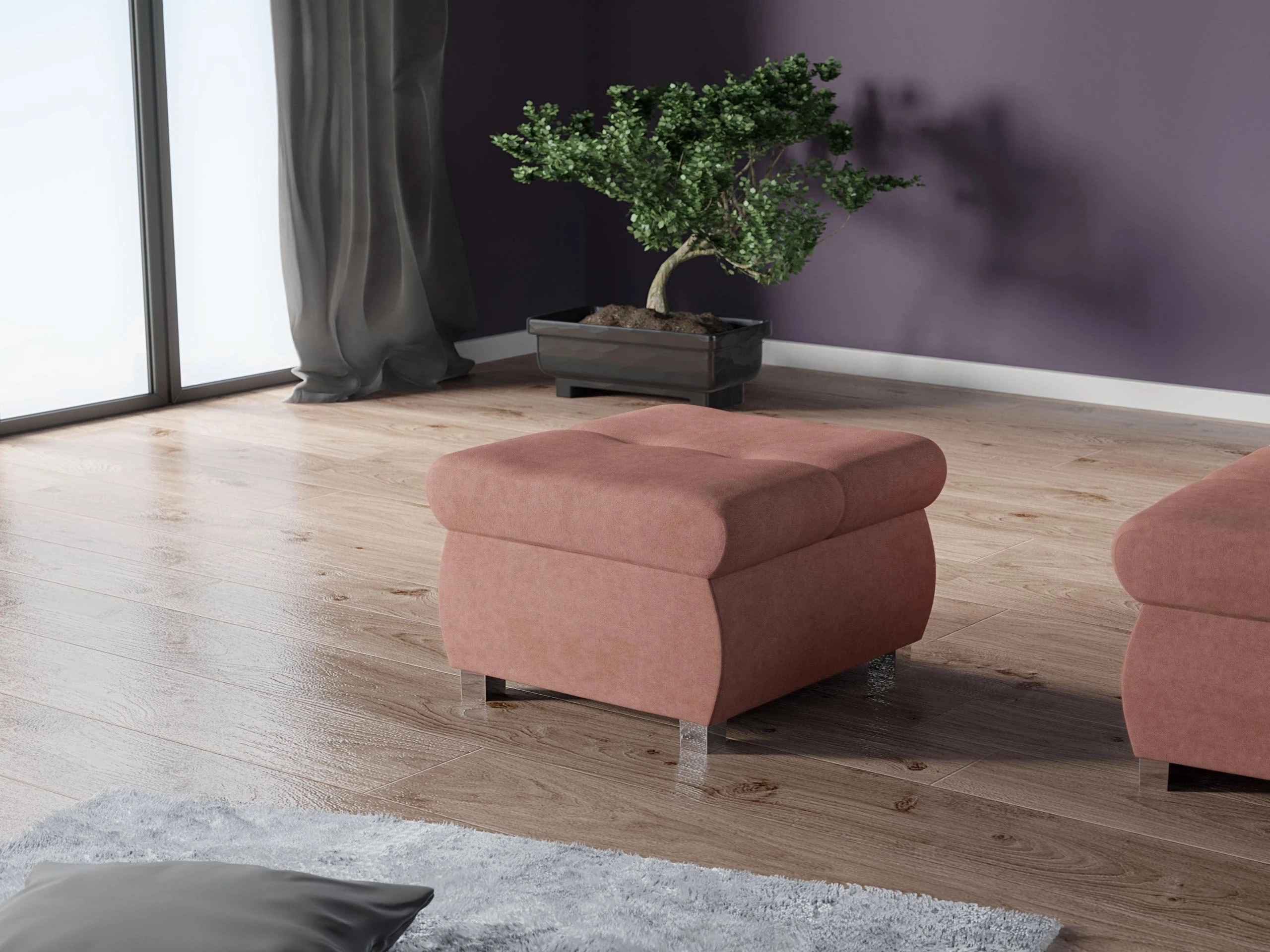 Taburet tapițat Comfivo Nitor (Uttario Velvet 2955)