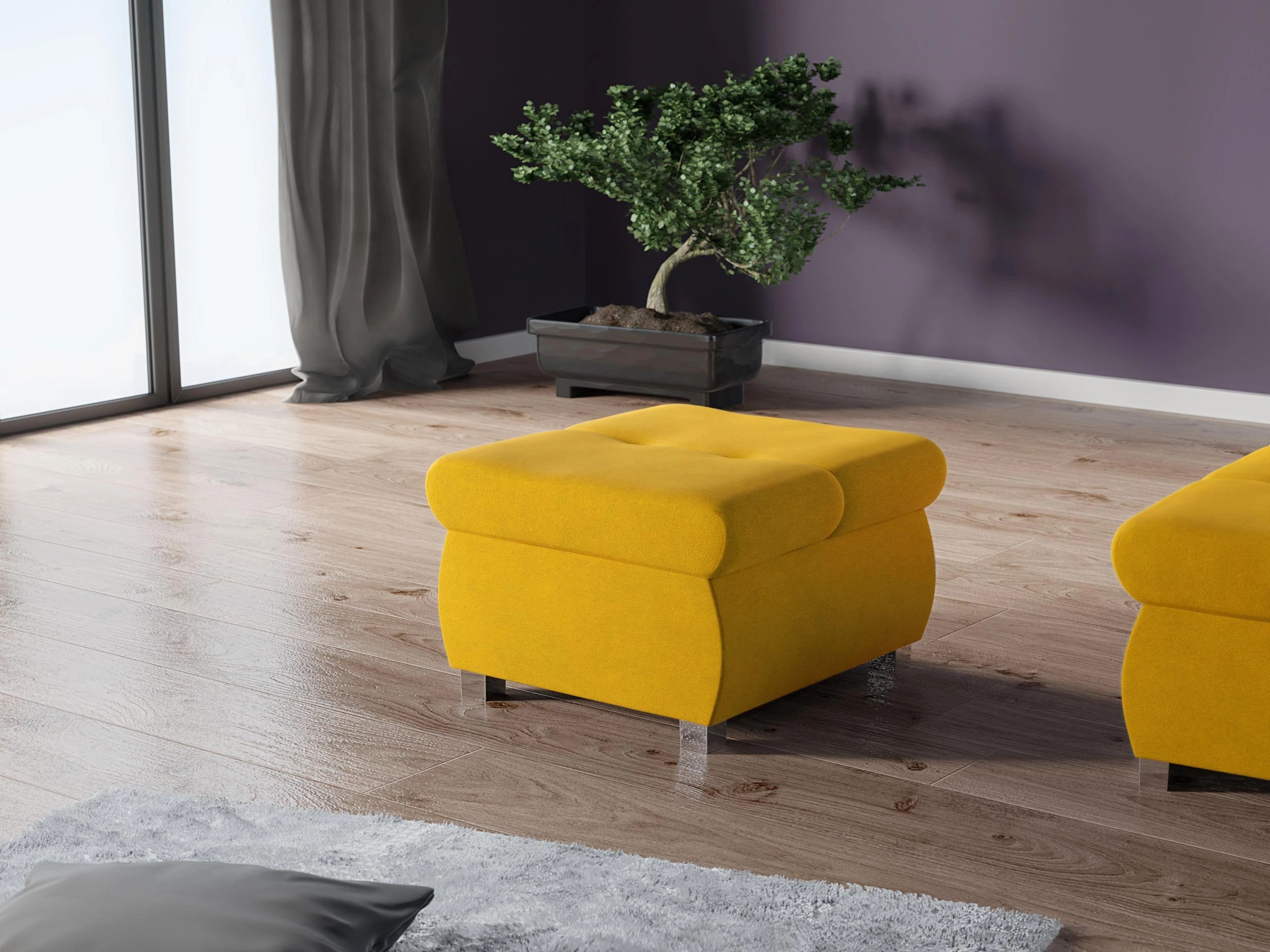 Taburet tapițat Comfivo Nitor (Uttario Velvet 2959)