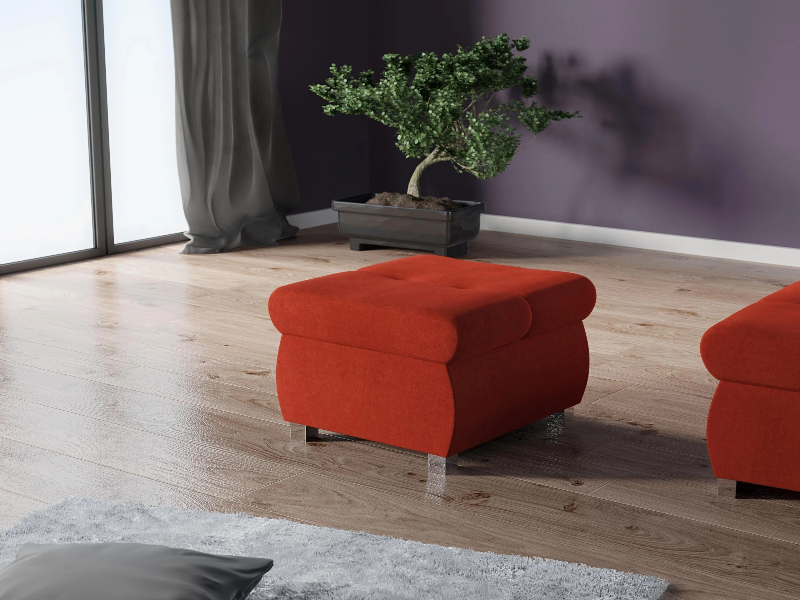 Taburet tapițat Comfivo Nitor (Uttario Velvet 2964)