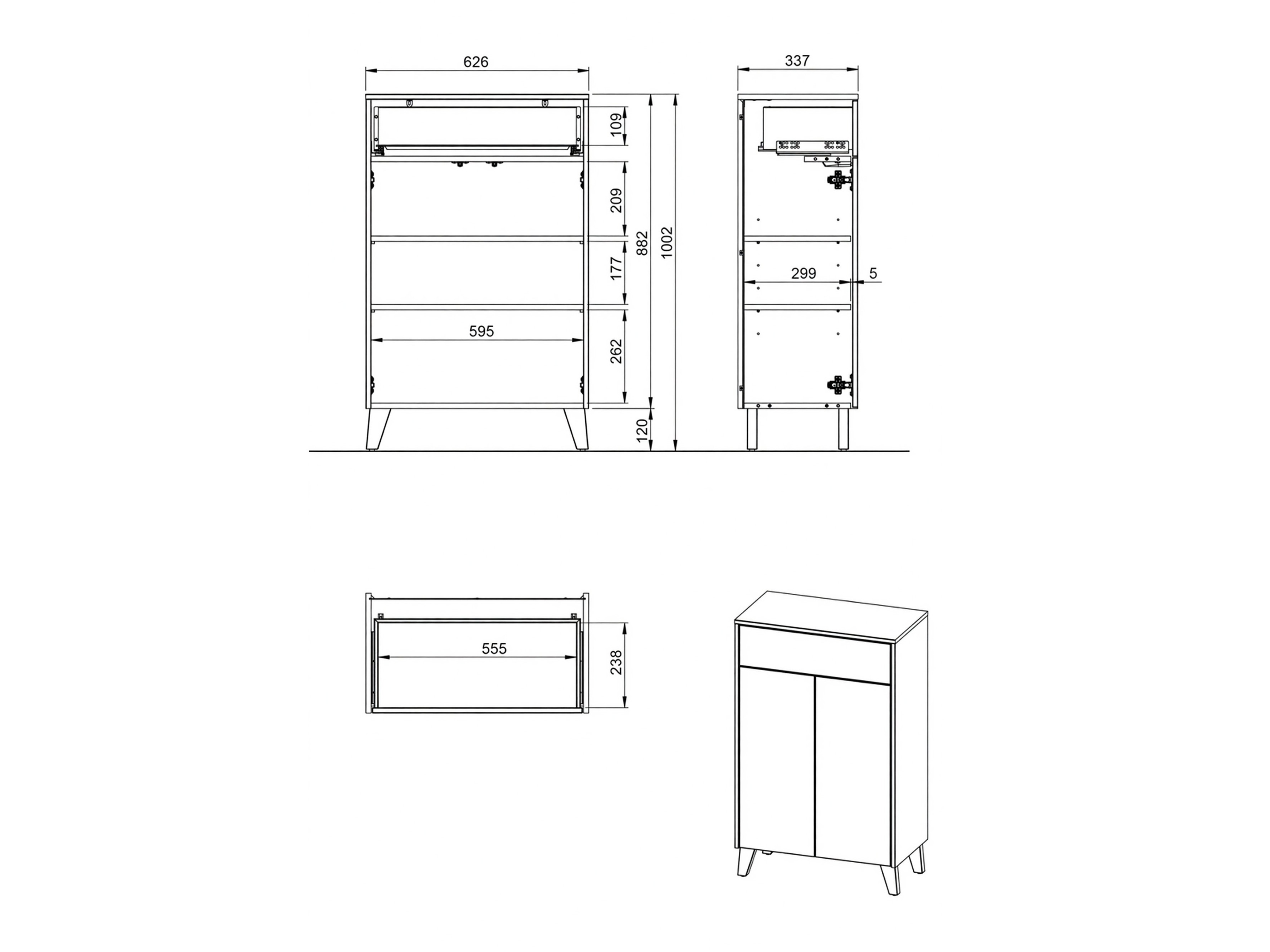 Cabinet de baie neancorat Voseri 102