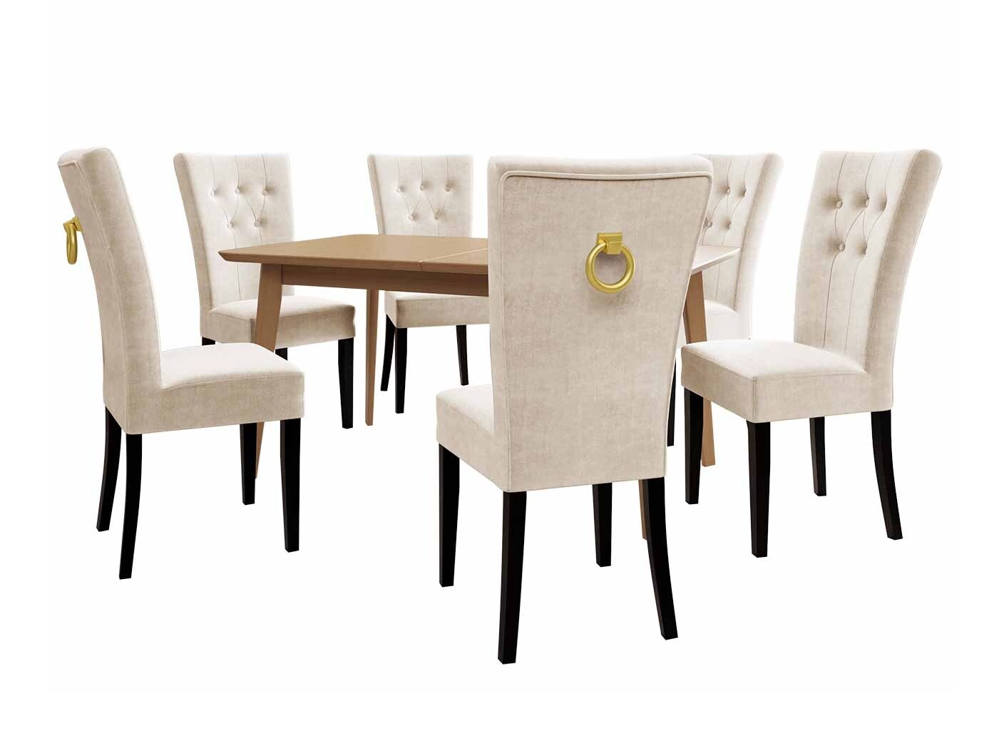 Set de mese Racine 144 (Negru + Magic Velvet 2250)