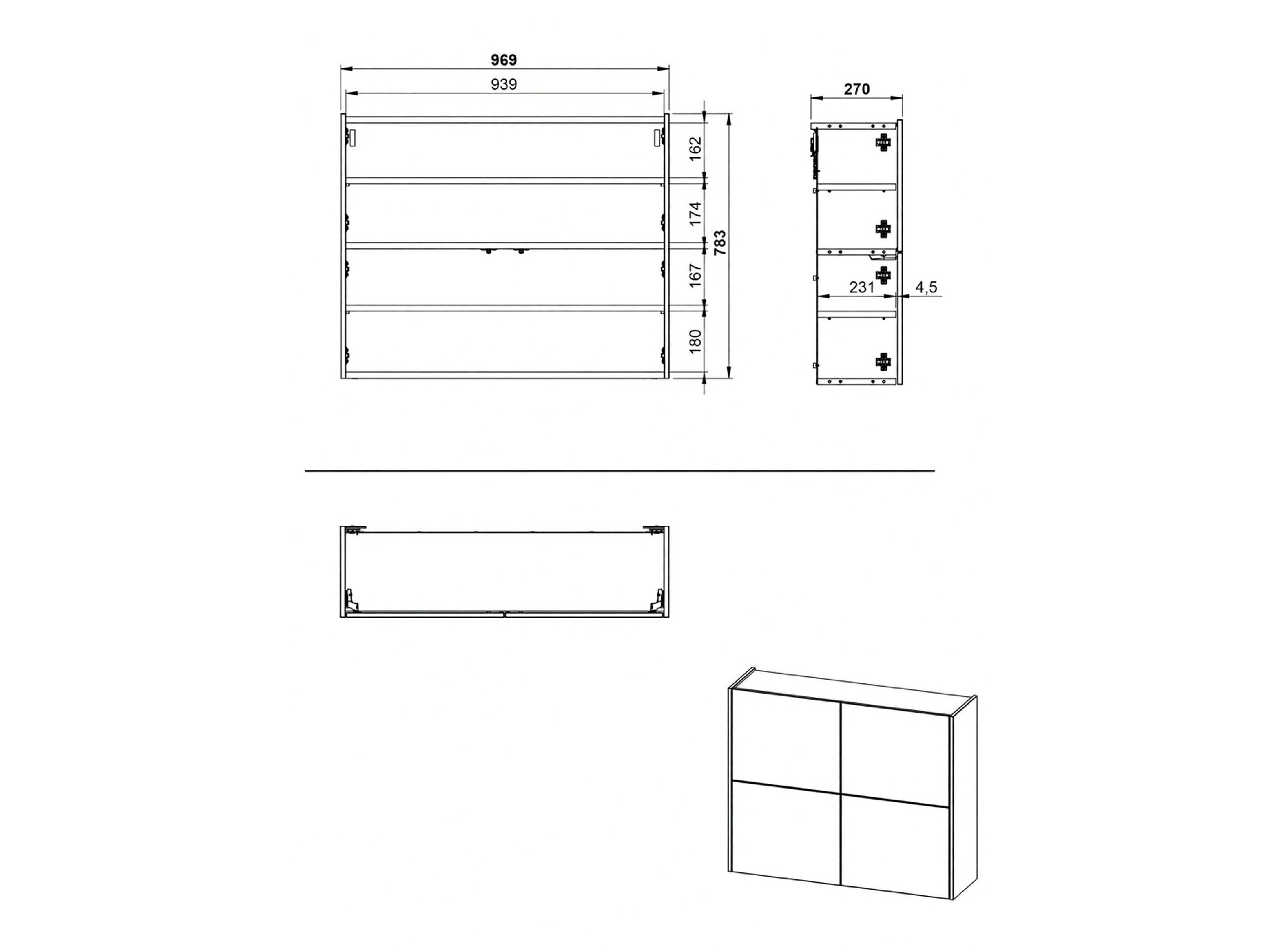 Dulap pantofi Levfena 101 (Cașmir + Navarra stejar)