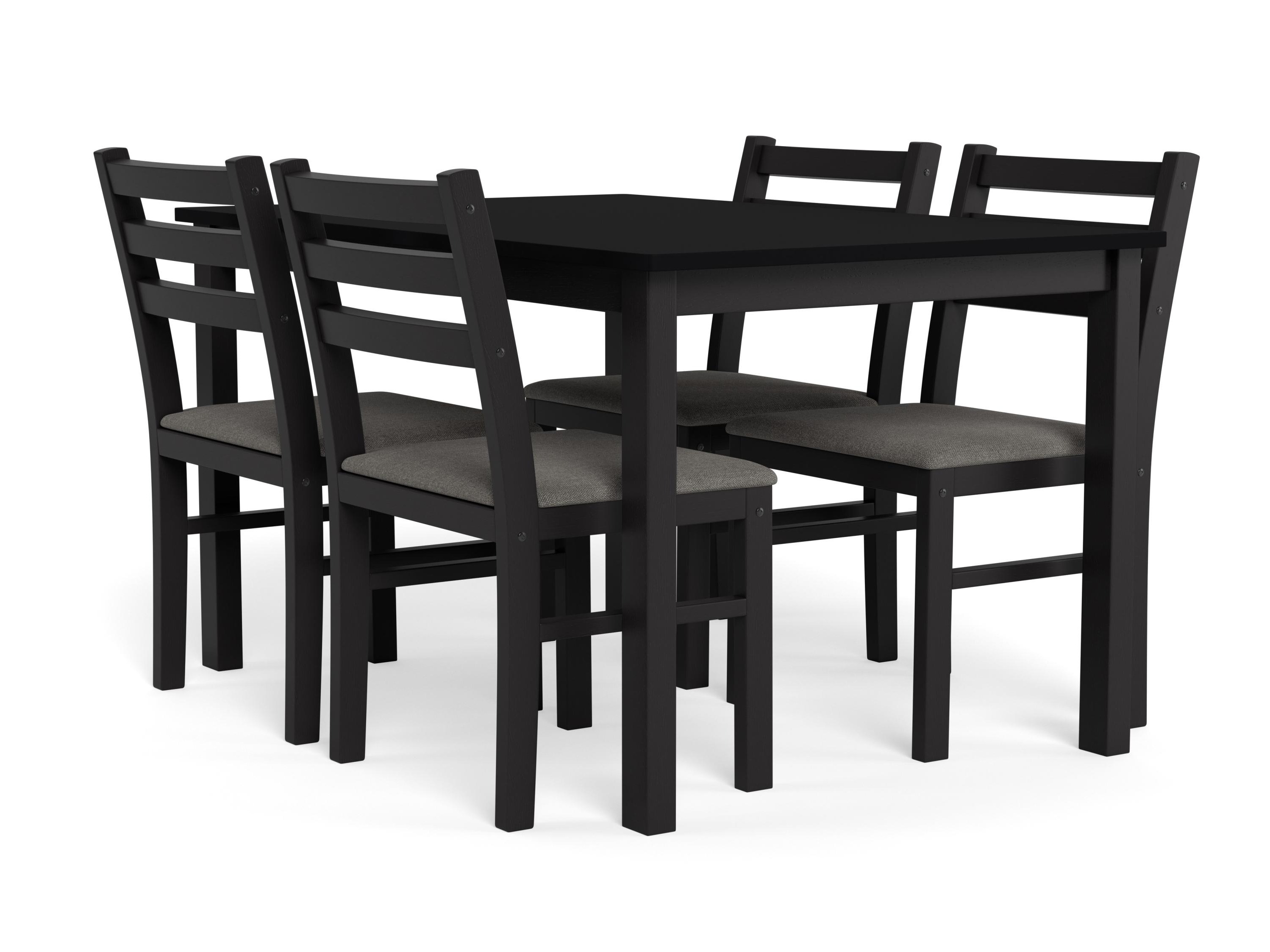 Set de dining Norsica 857 (Negru + Gri deschis)