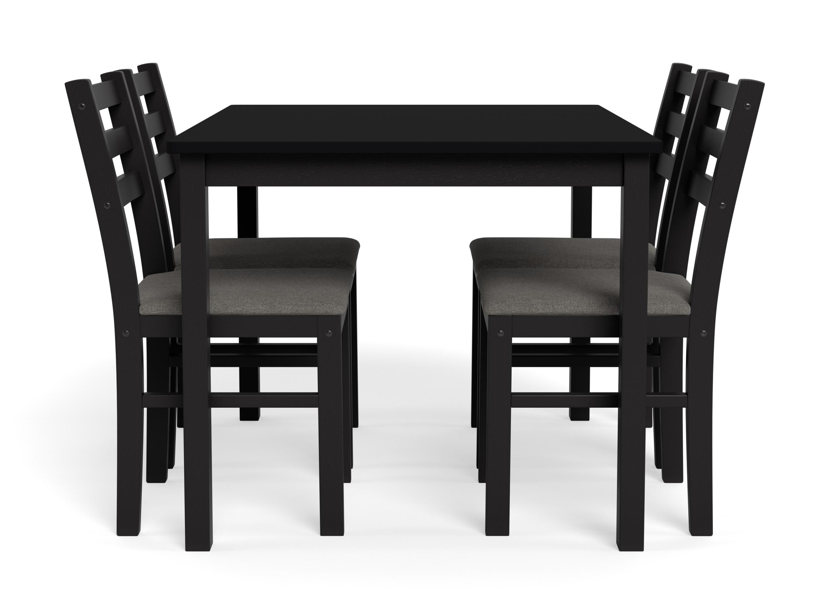 Set de dining Norsica 857 (Negru + Gri deschis)