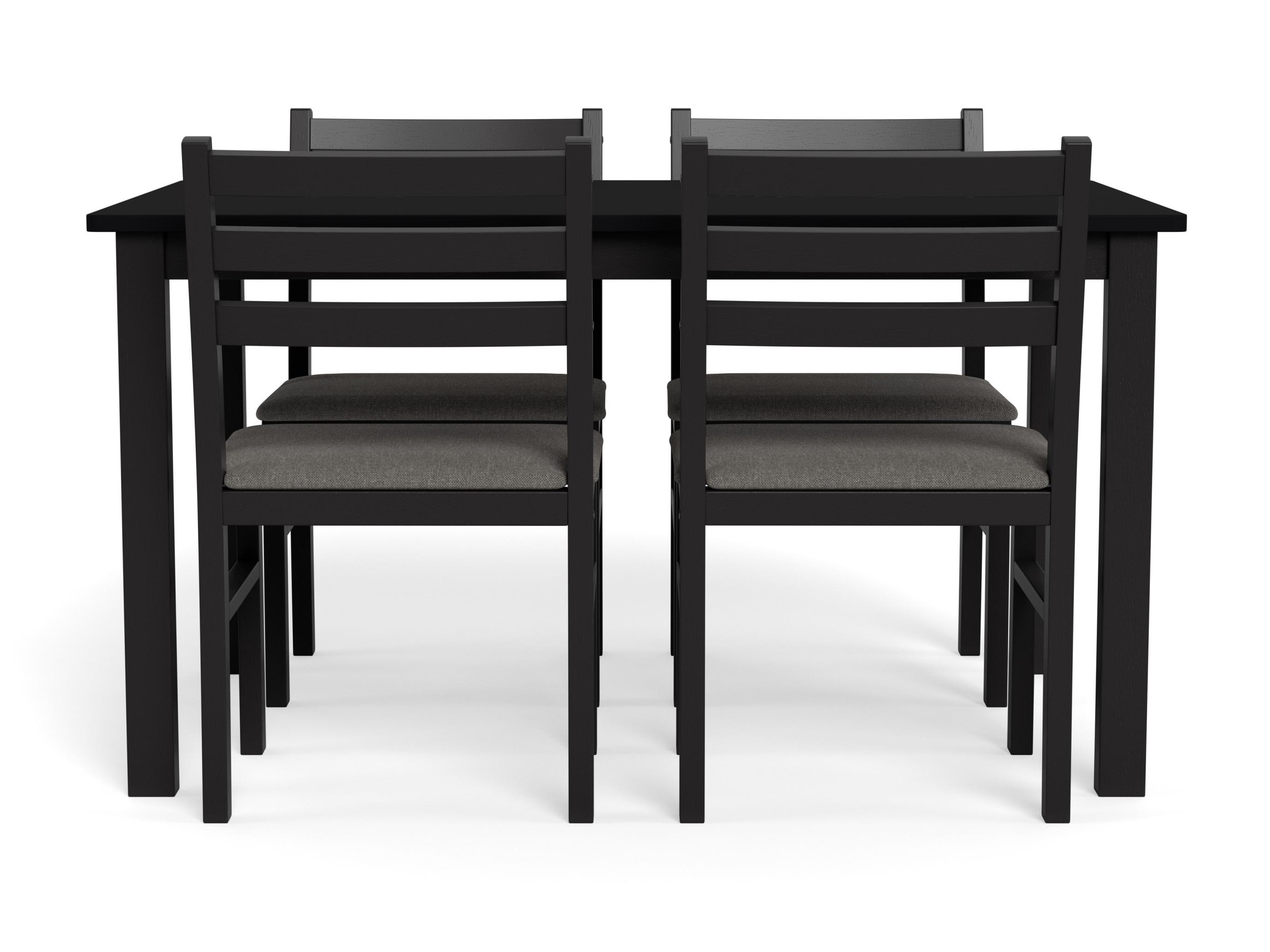 Set de dining Norsica 857 (Negru + Gri deschis)