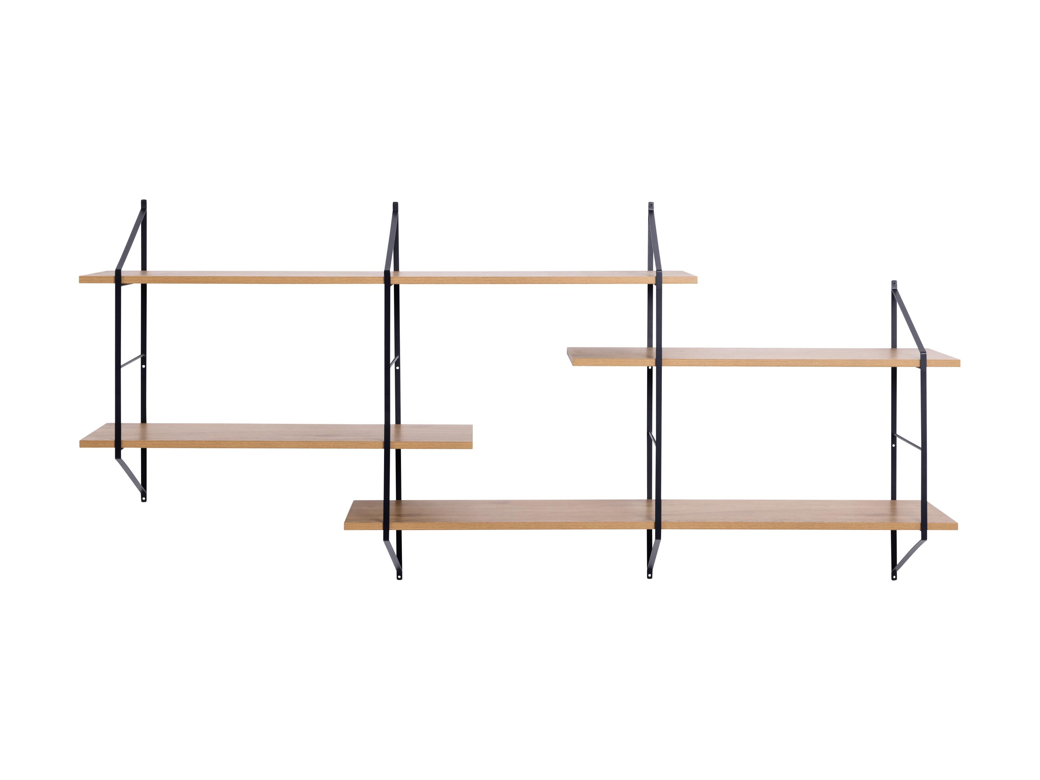 Raft de perete Norsica 447 (Maro deschis + Negru)