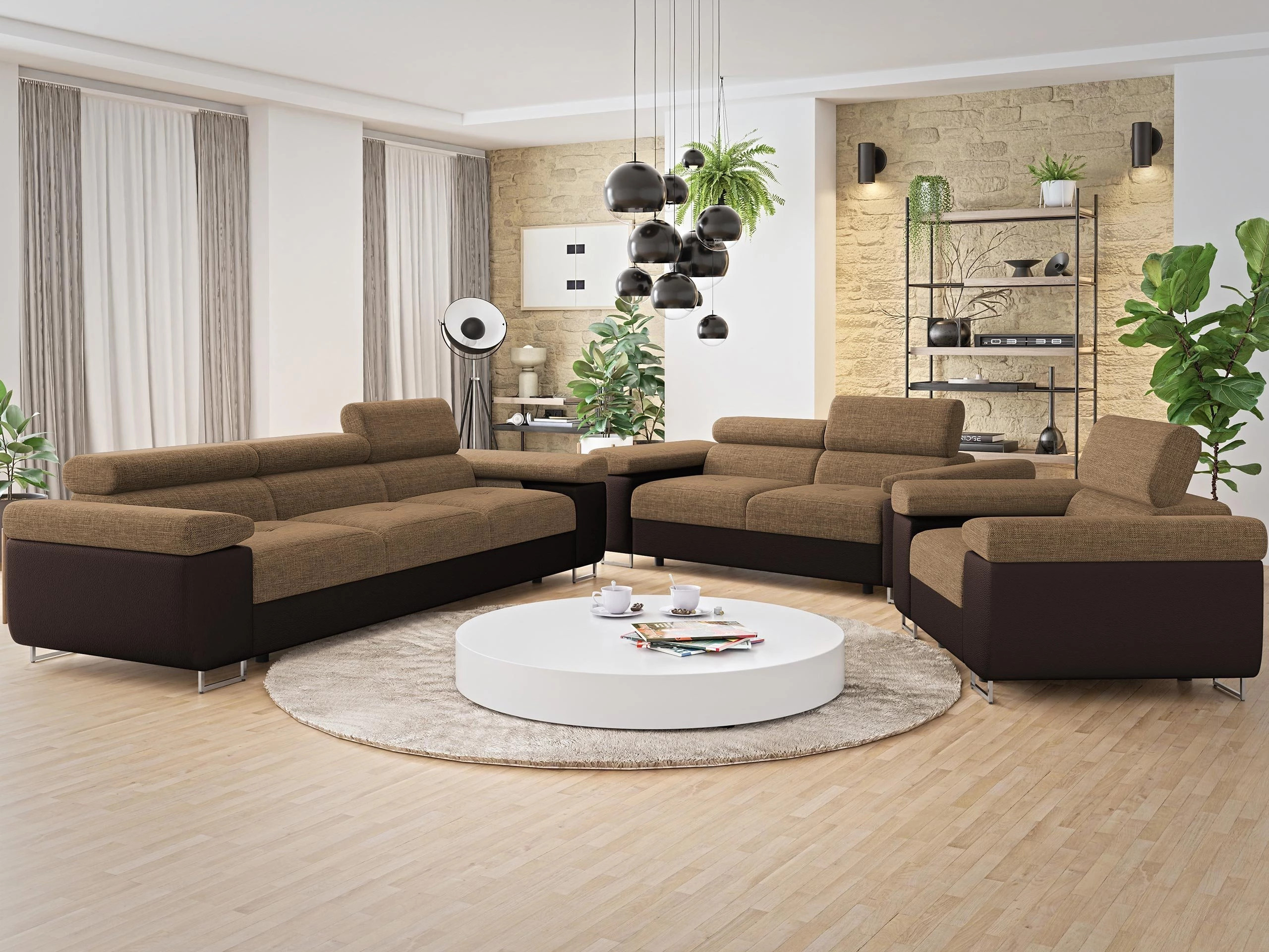 Set mobilier tapițat Comfivo Vinetum (Soft 066 + Lux 03)