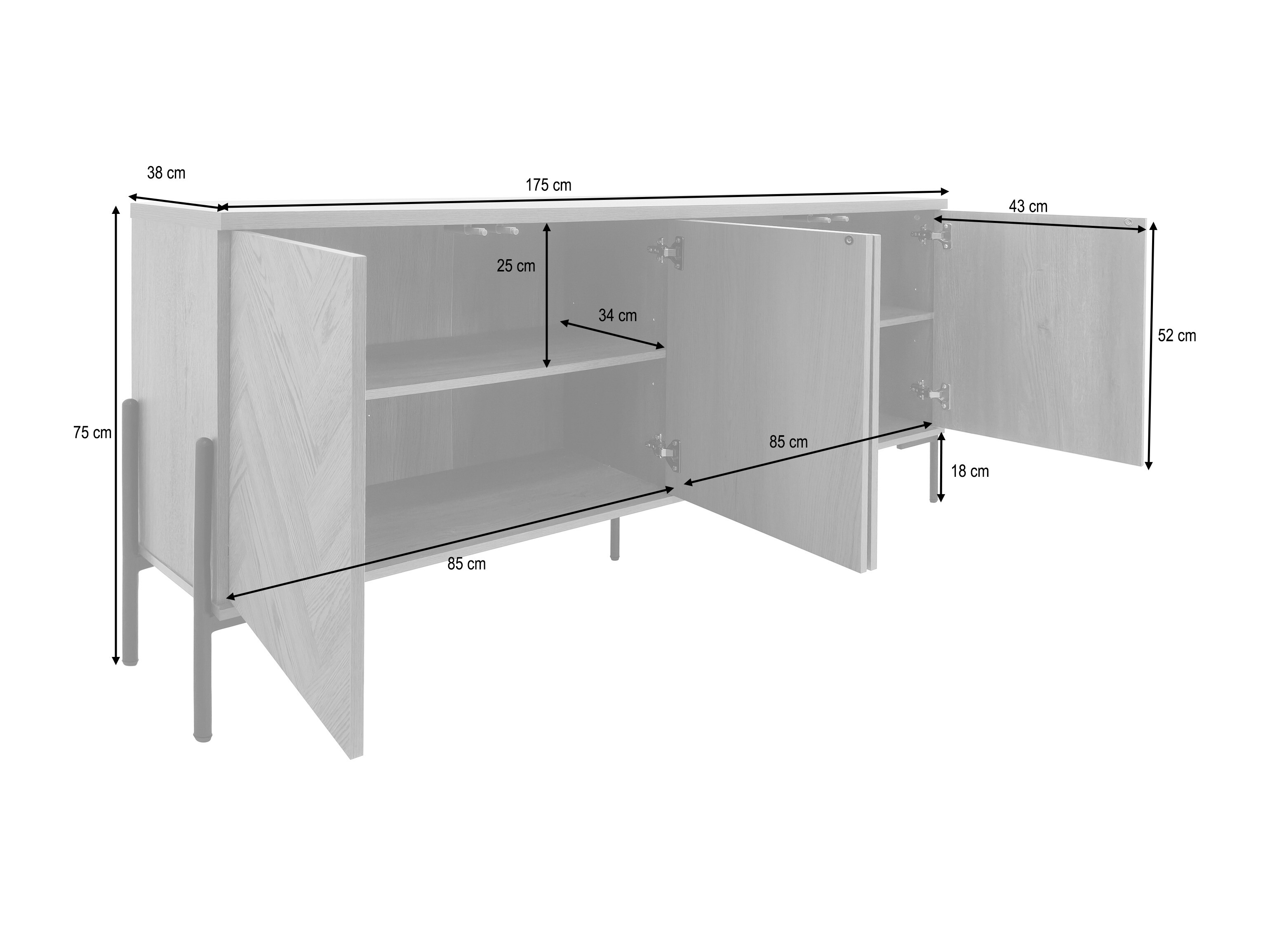 Bufet Denton 1523 (Stejar)