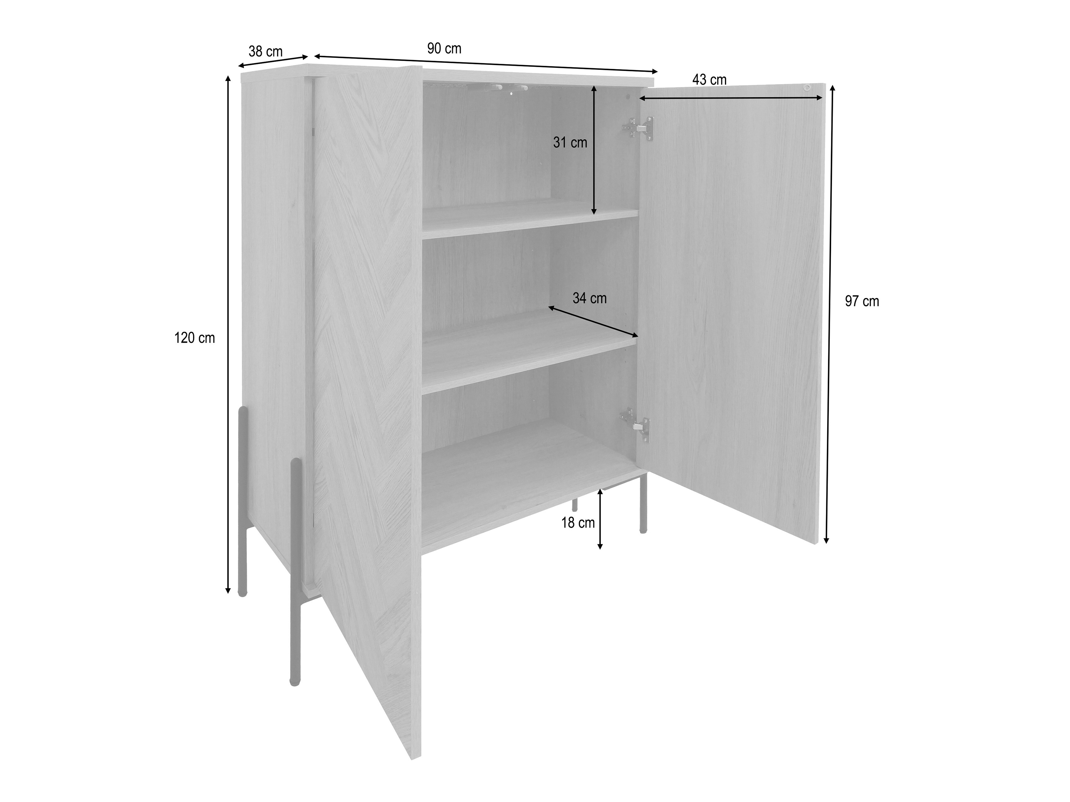 Bufet Denton 1524 (Stejar)