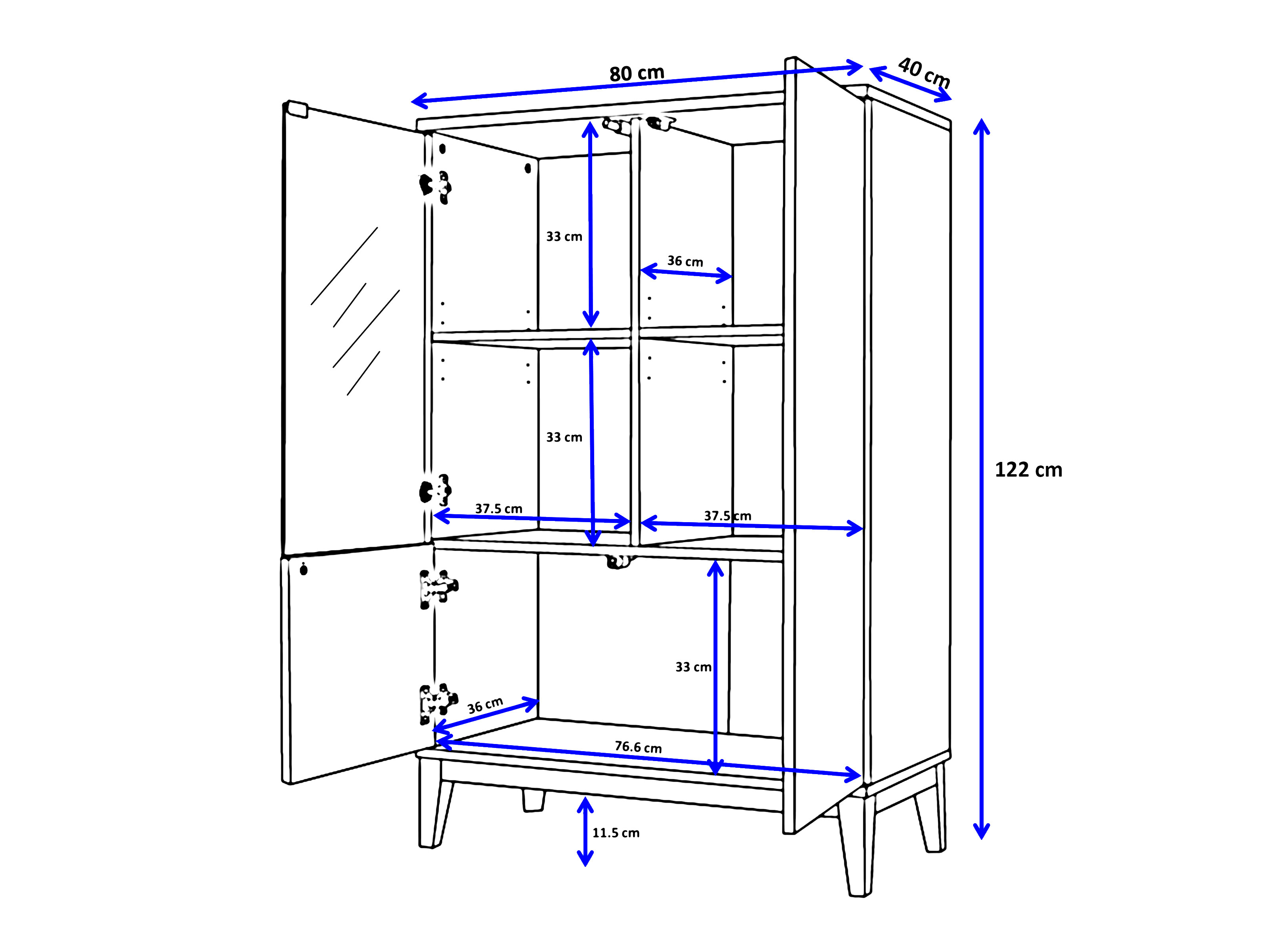 Bufet Felmelo 102 (Alb + Stejar Wotan)