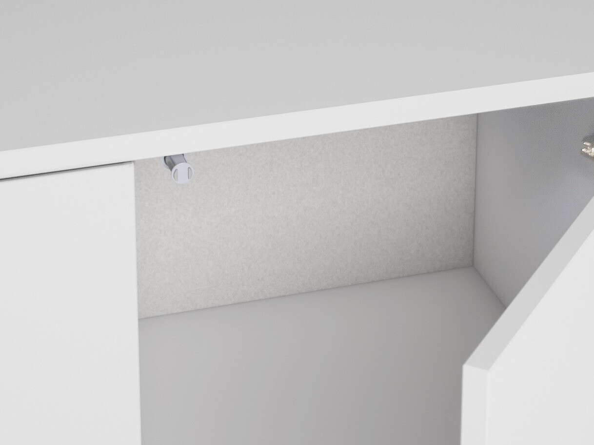 Comodă TV Felmelo 100 (Alb + Stejar Wotan)