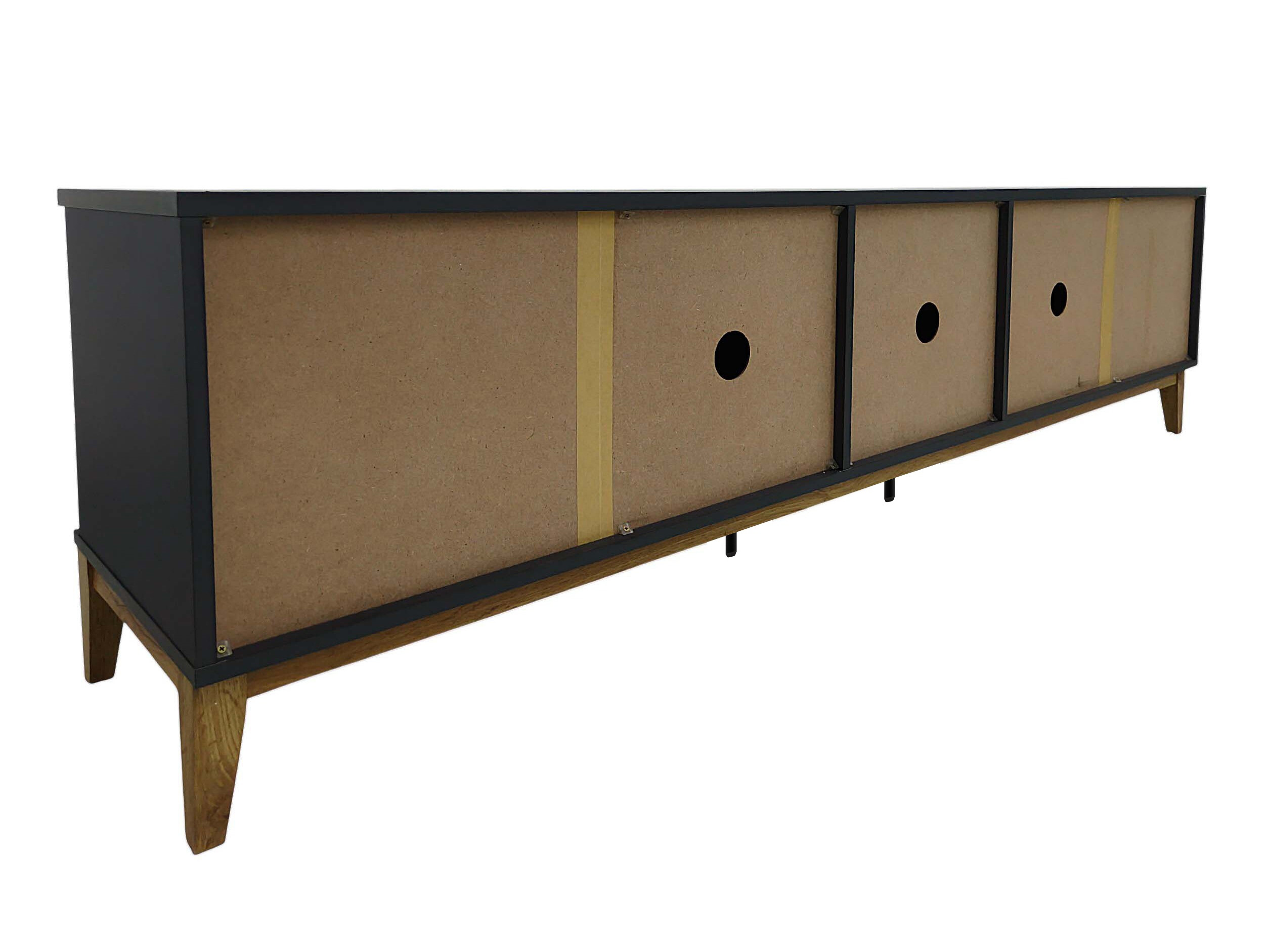 Comodă TV Felmelo 100 (Gri + Stejar Wotan)