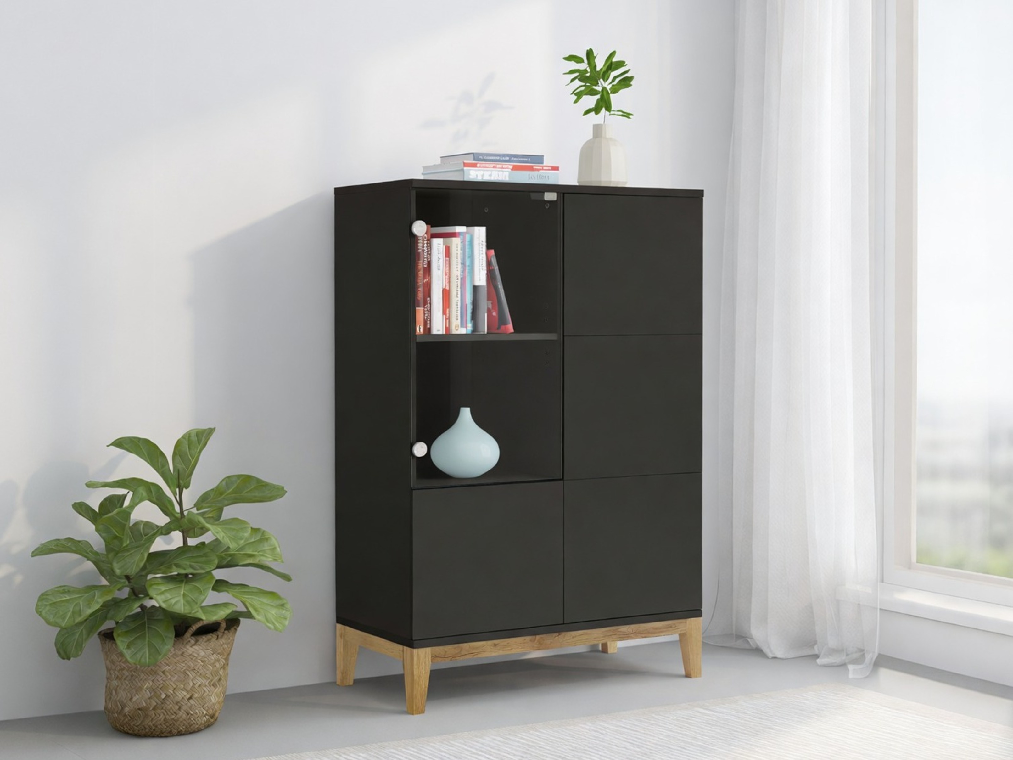 Bufet Felmelo 102 (Gri + Stejar Wotan)