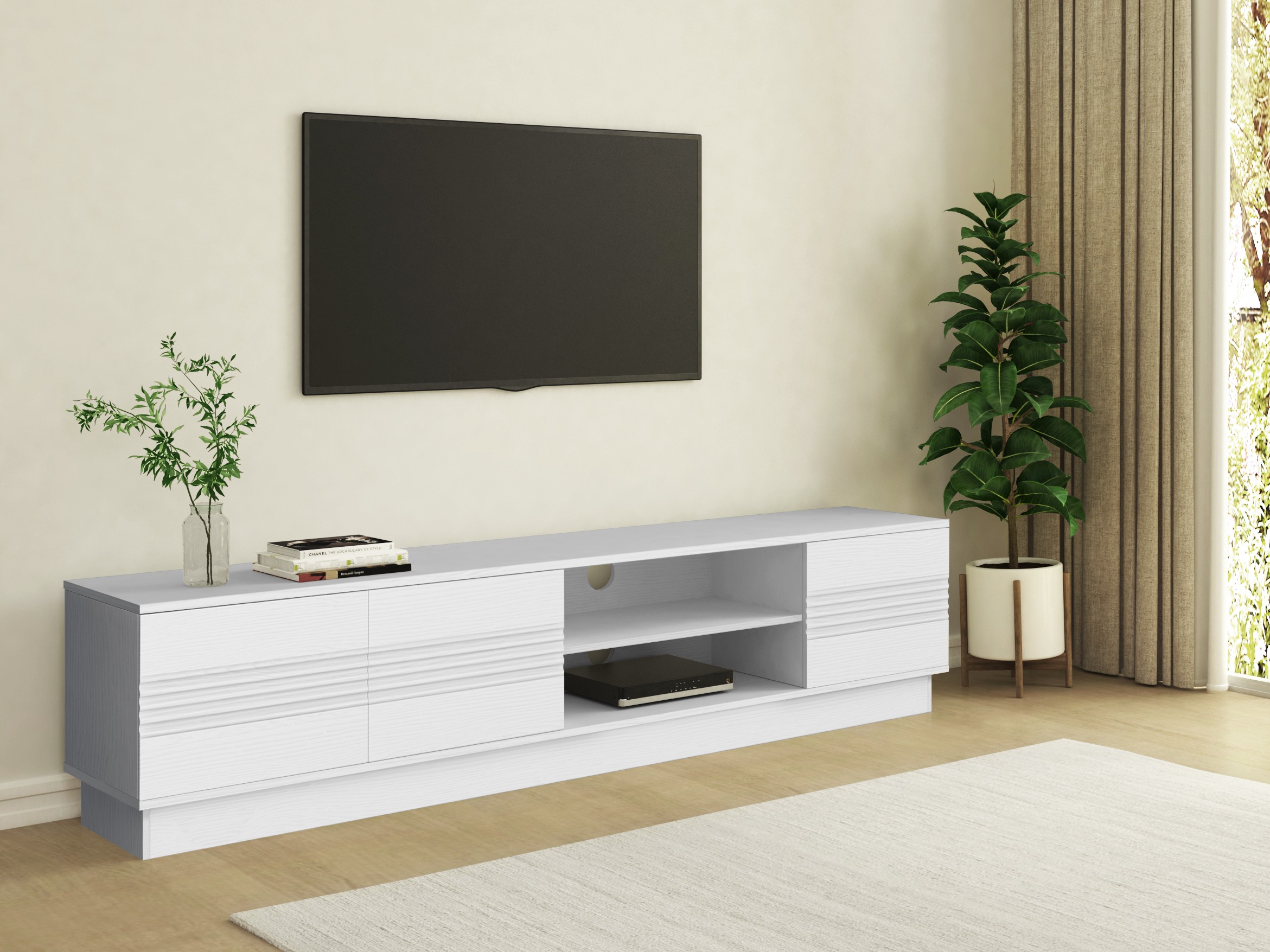 Comodă TV Denton 1526 (Alb)