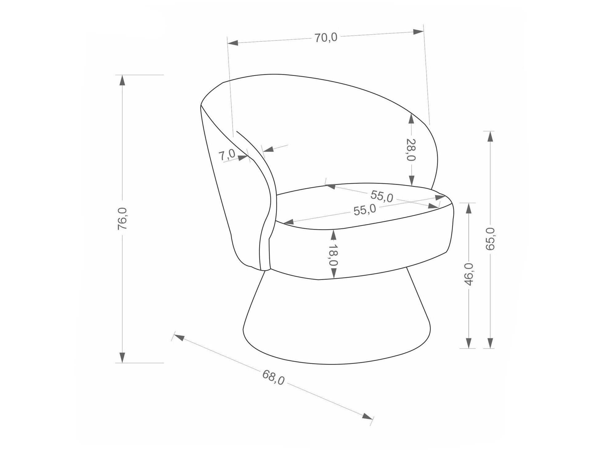 Fotoliu Houston 2102 (Gri)