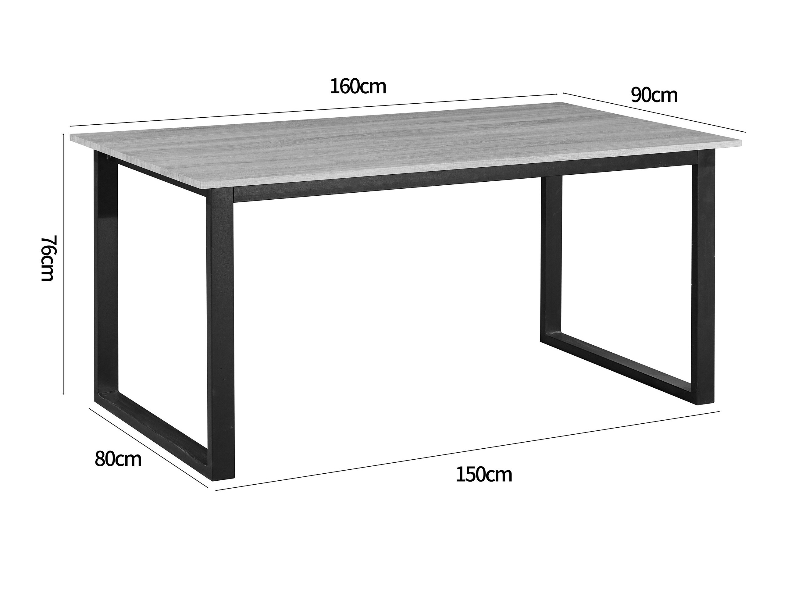 Masă Denton 1538 (Negru + Stejar)