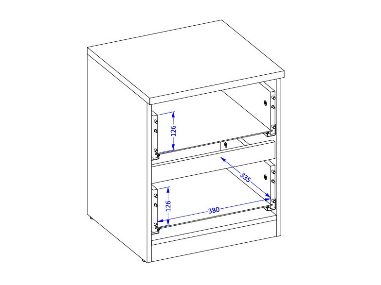 Noptieră Nolcala 108 (Stejar + Bej)