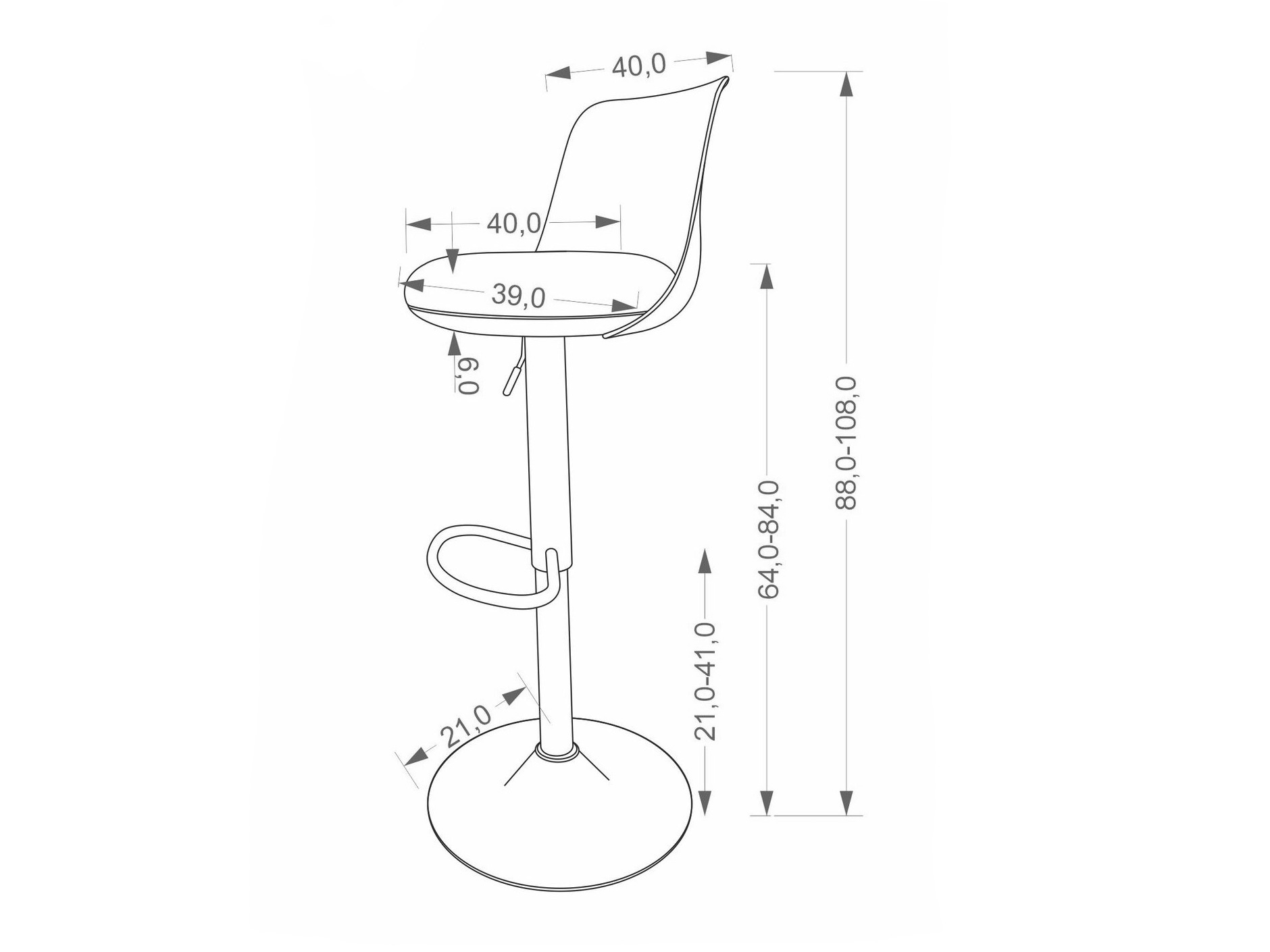 Scaun bar Houston 2104 (Gri + Maro deschis)