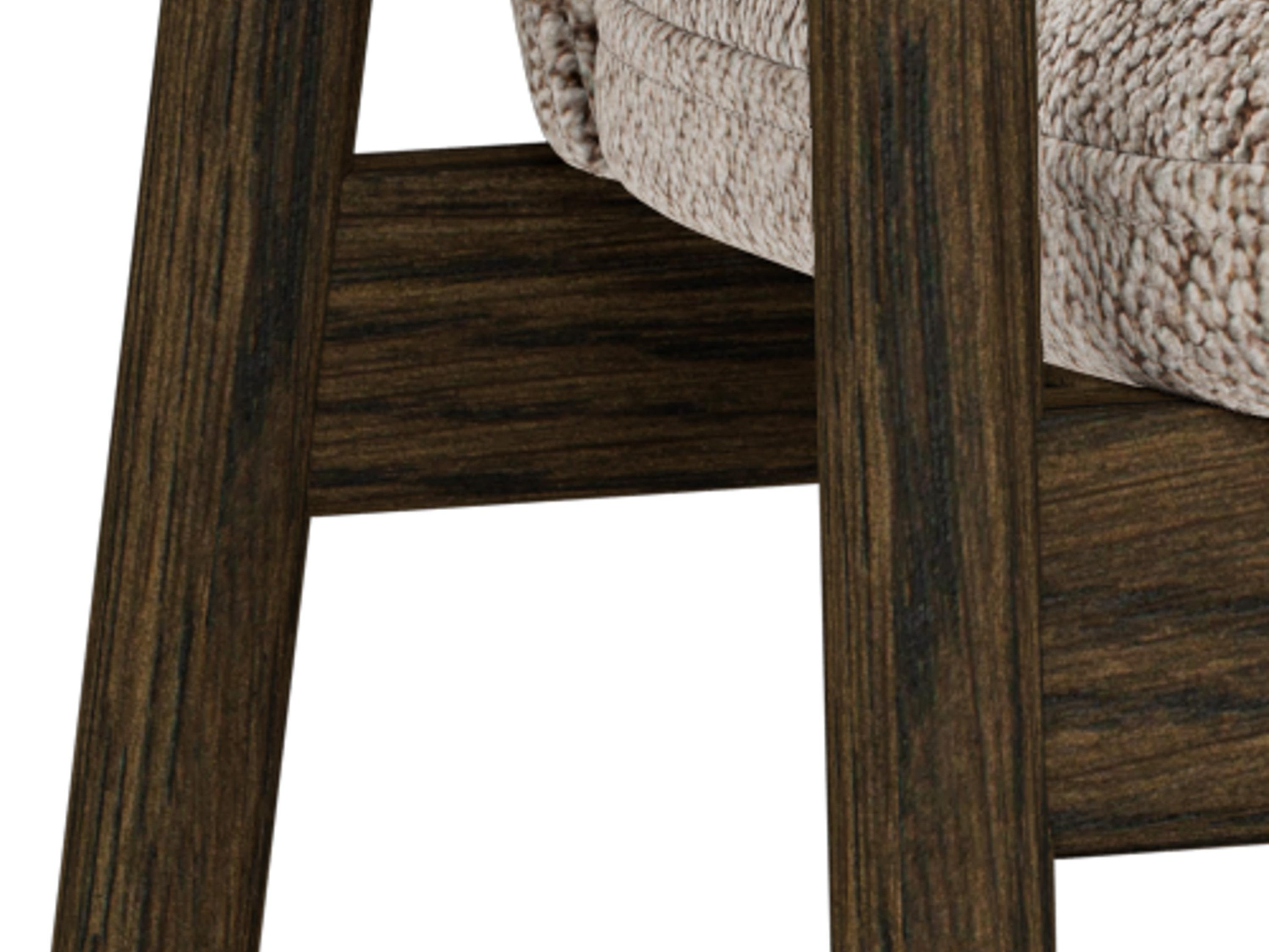 Scaun Norsica 890 (Bej + Lemn închis la culoare)