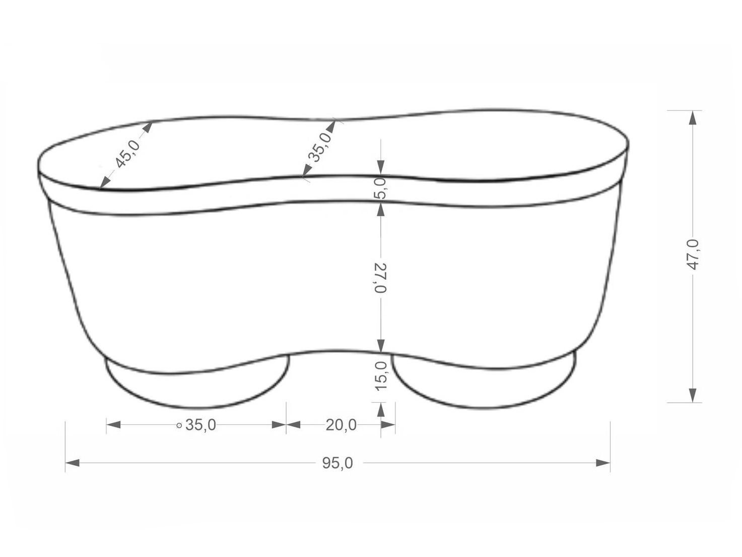 Bancă tapițată Houston 2110 (Bej)