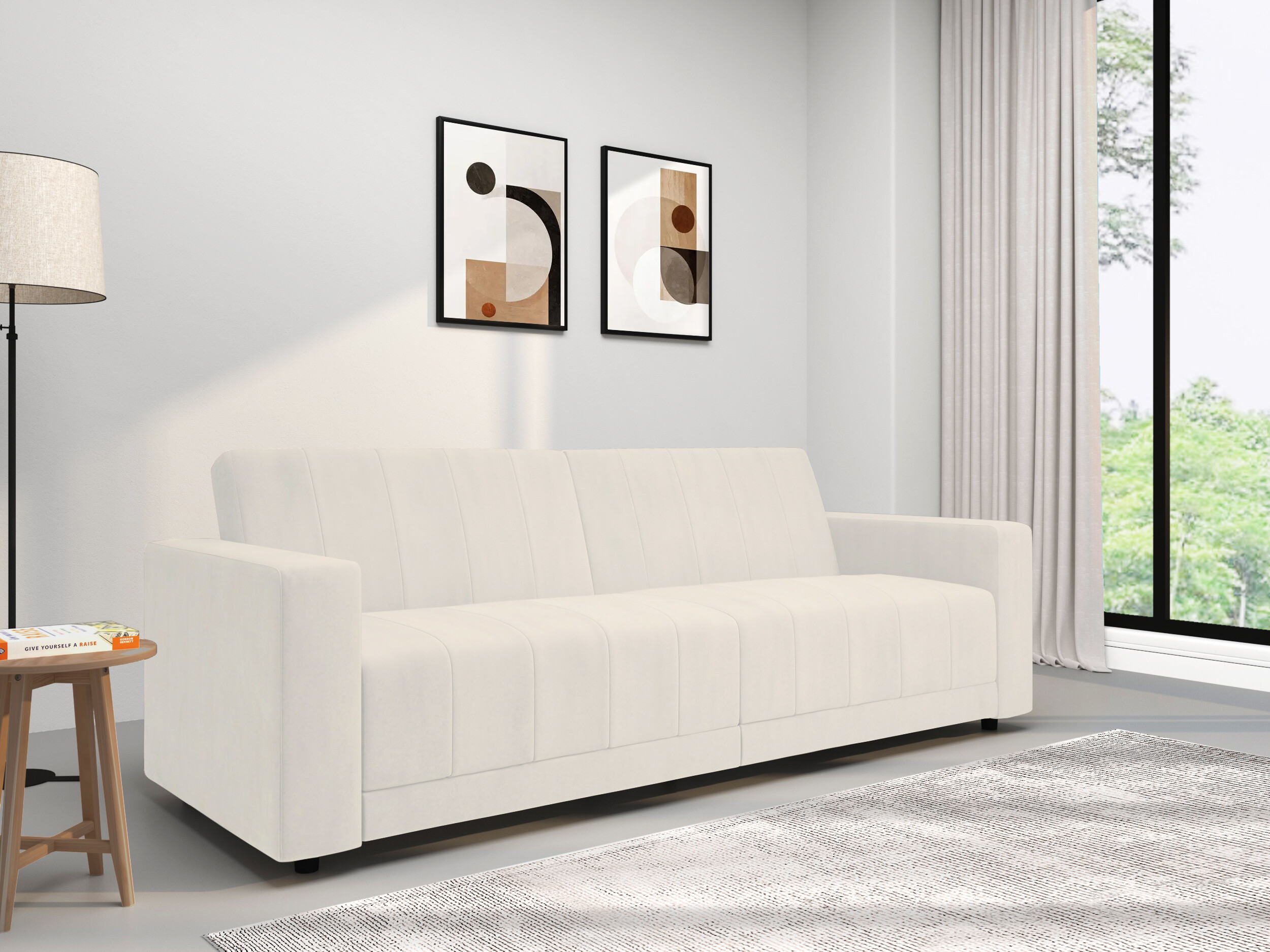 Canapea extensibilă Tulsa 679 (Crem)