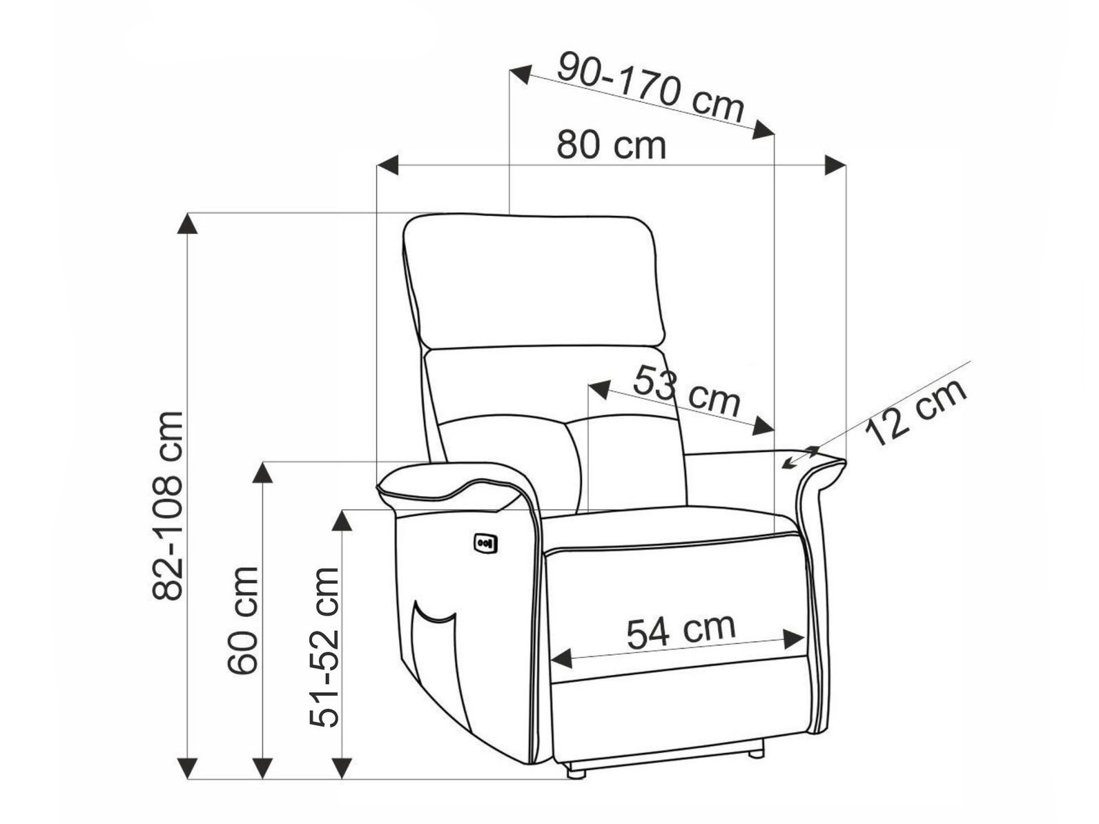 Fotoliu recliner Houston 1979 (Verde)