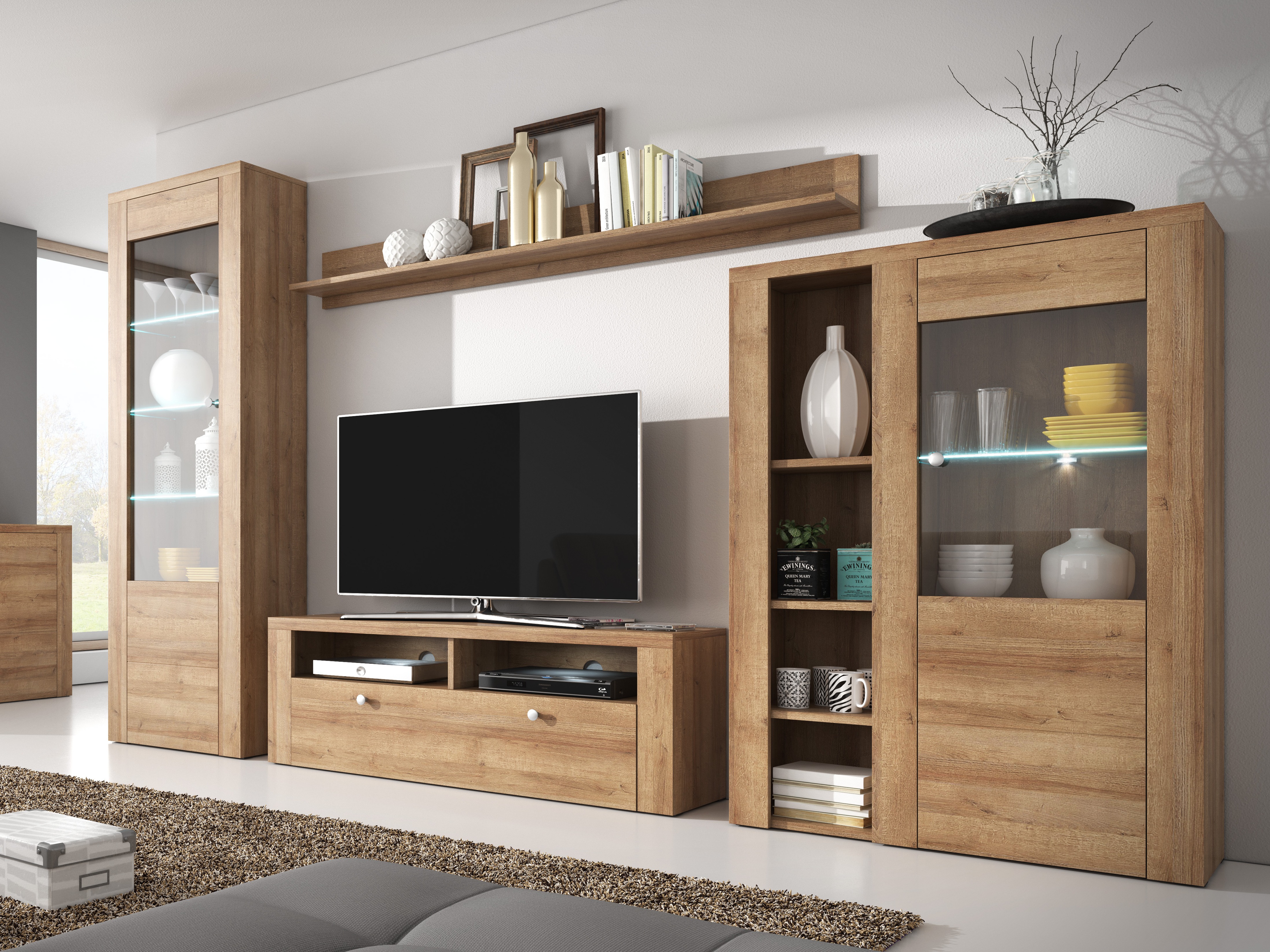 Raft de perete Salelbo 101 (Riviera stejar)