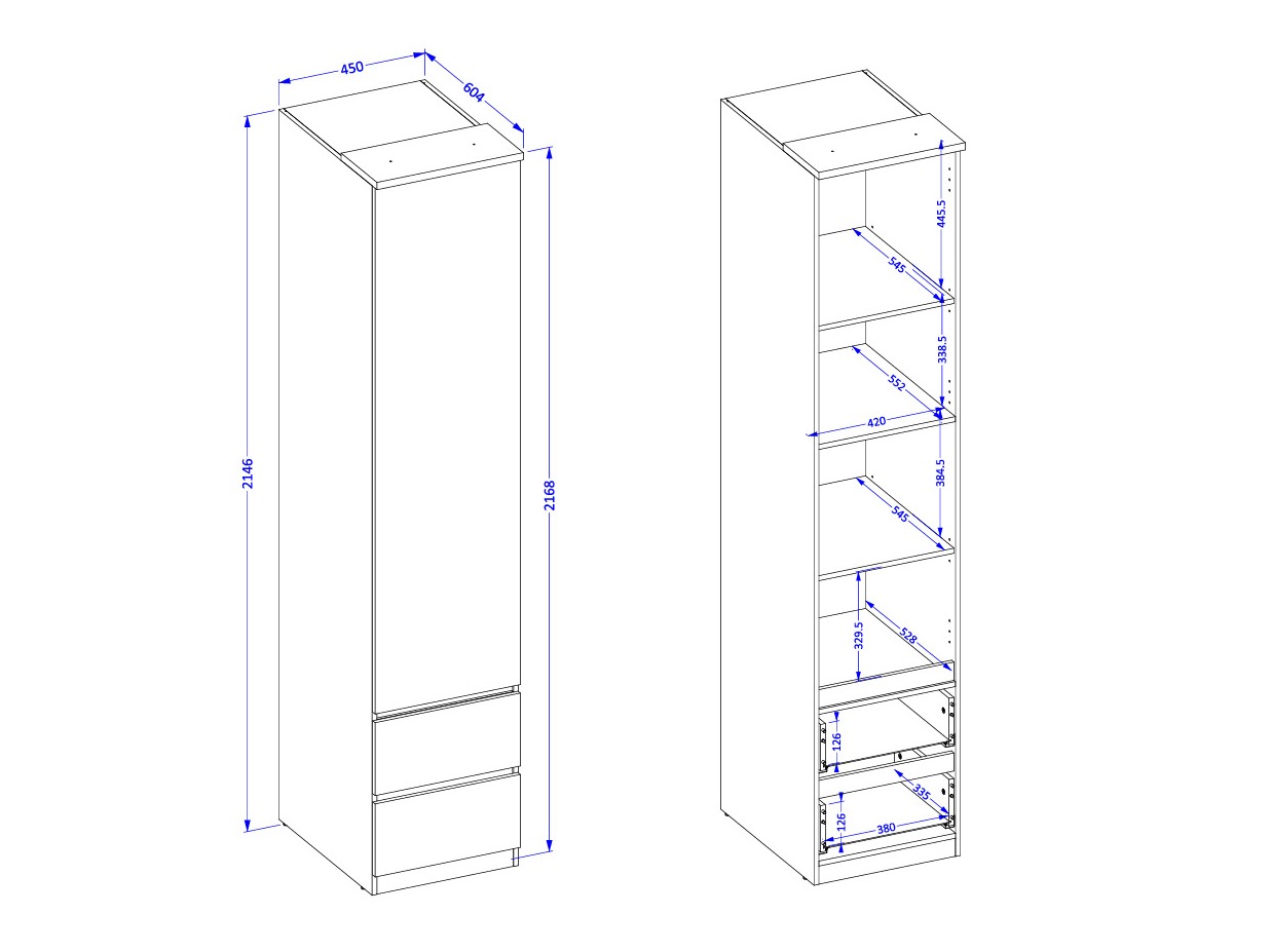 Dulap Nolcala 119 (Stejar + Bej)