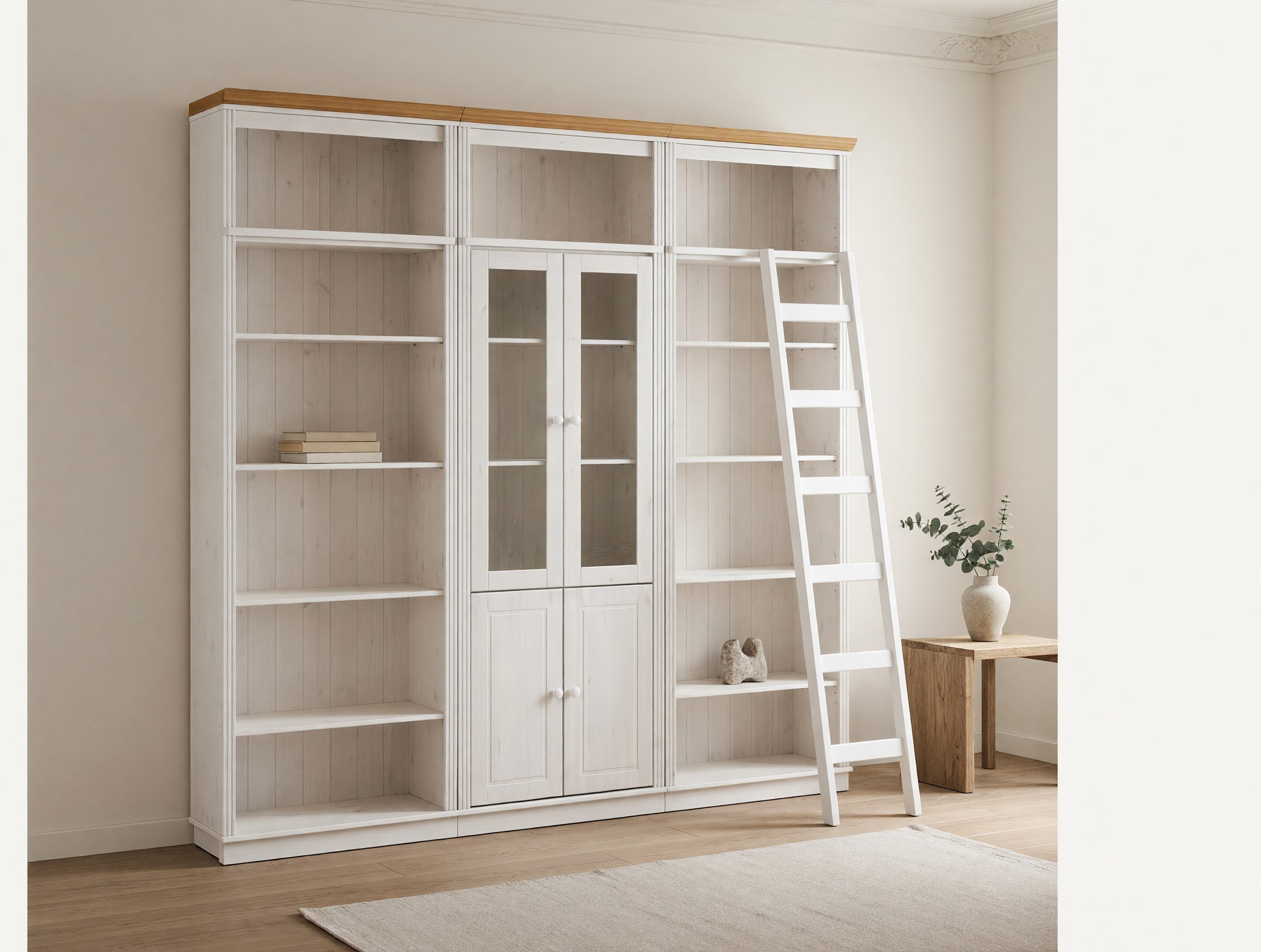 Set de rafturi Saltoro 126 (Alb + Stejar Honey)