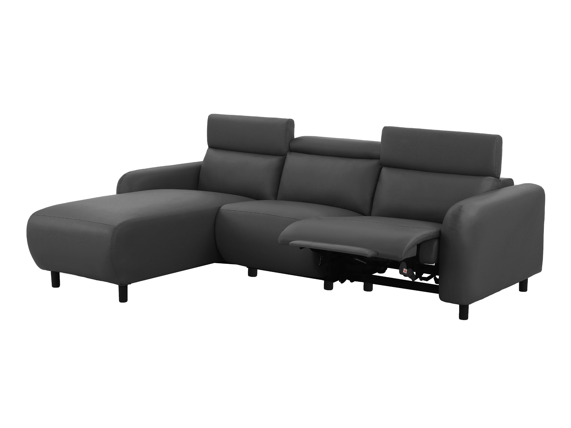 Colțar cu recliner Denton 1509 (Gri inchis)