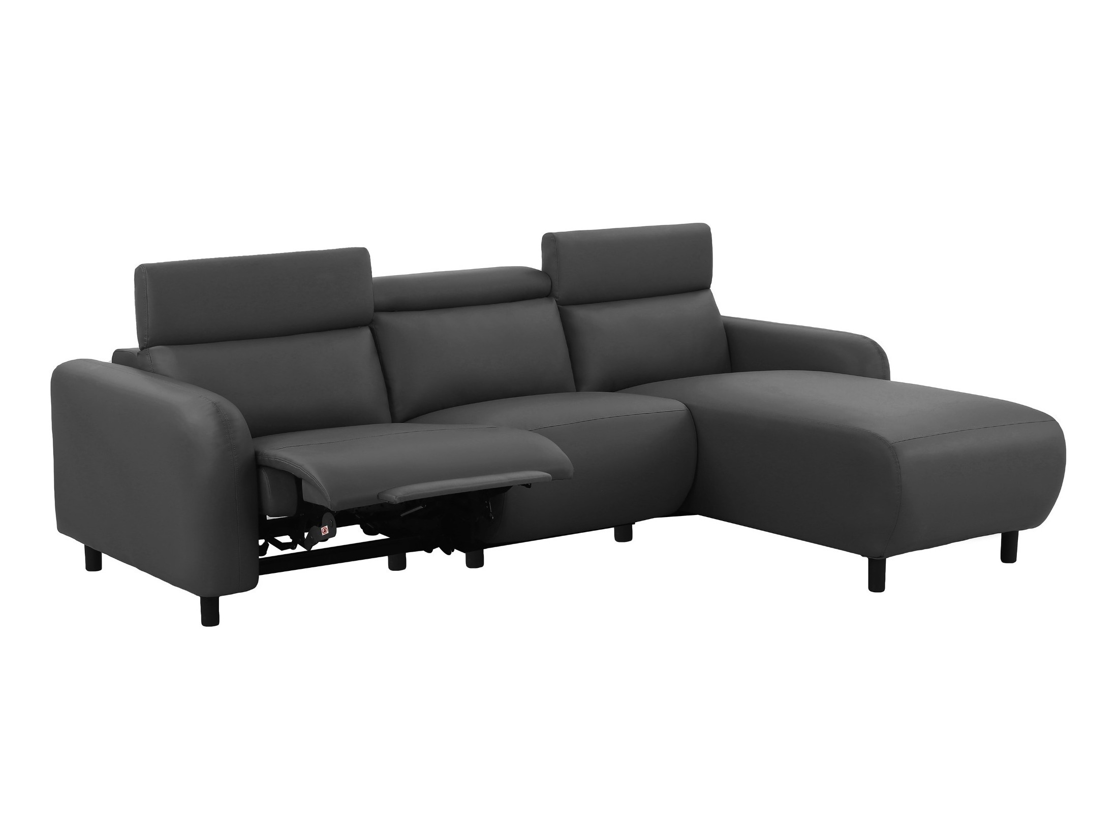 Colțar cu recliner Denton 1509 (Gri inchis)