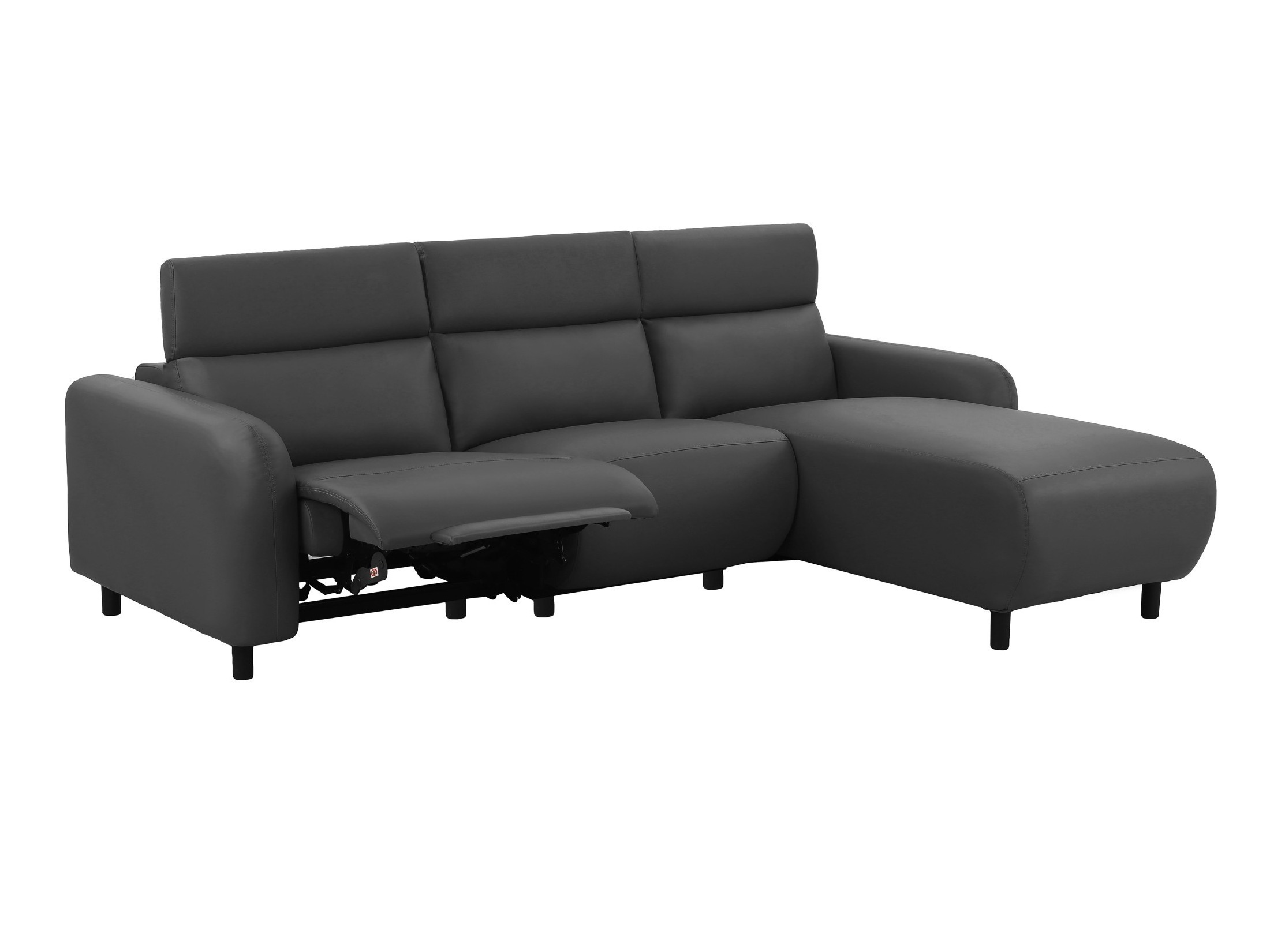 Colțar cu recliner Denton 1509 (Gri inchis)