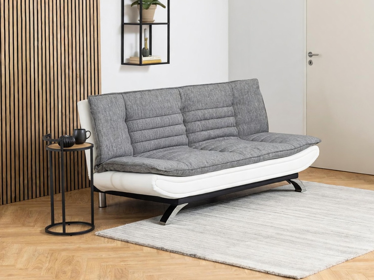 Canapea extensibilă Norsica 228 (Alb + Gri deschis)