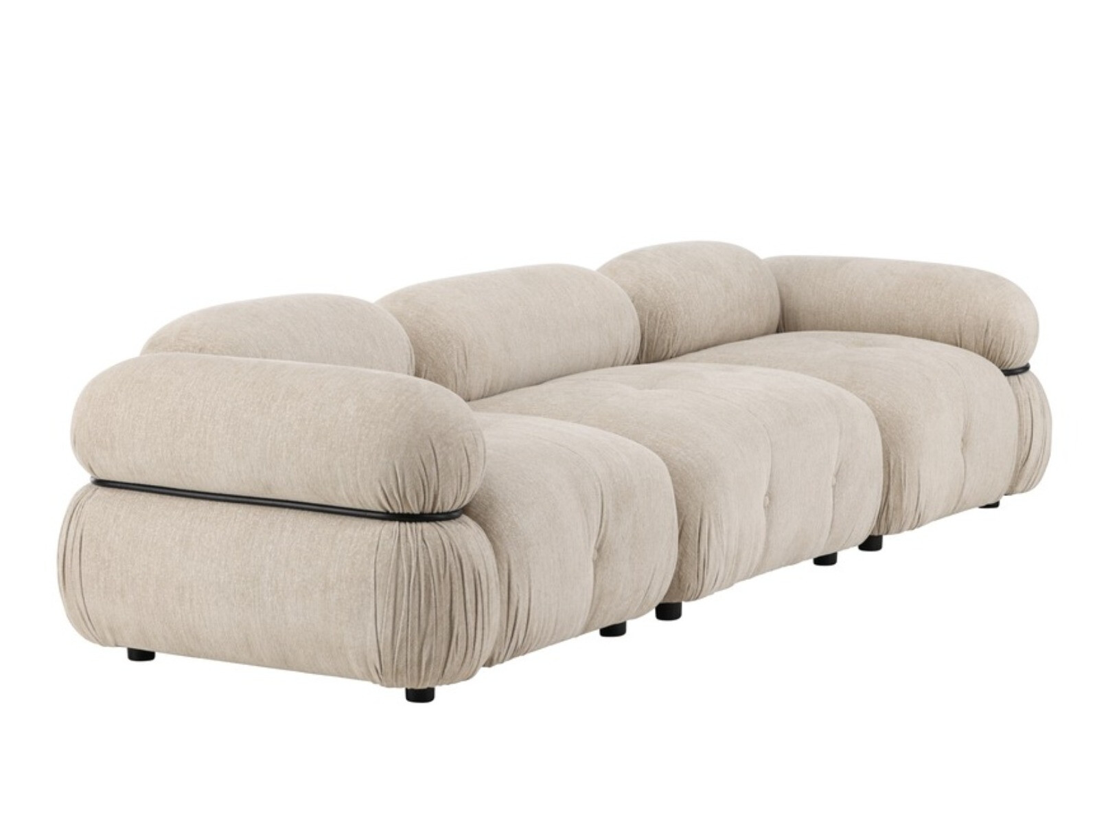 Canapea modulară Evardale 104 (Bej + Negru)