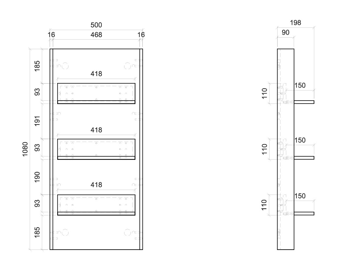 Raft de perete Tencati 104