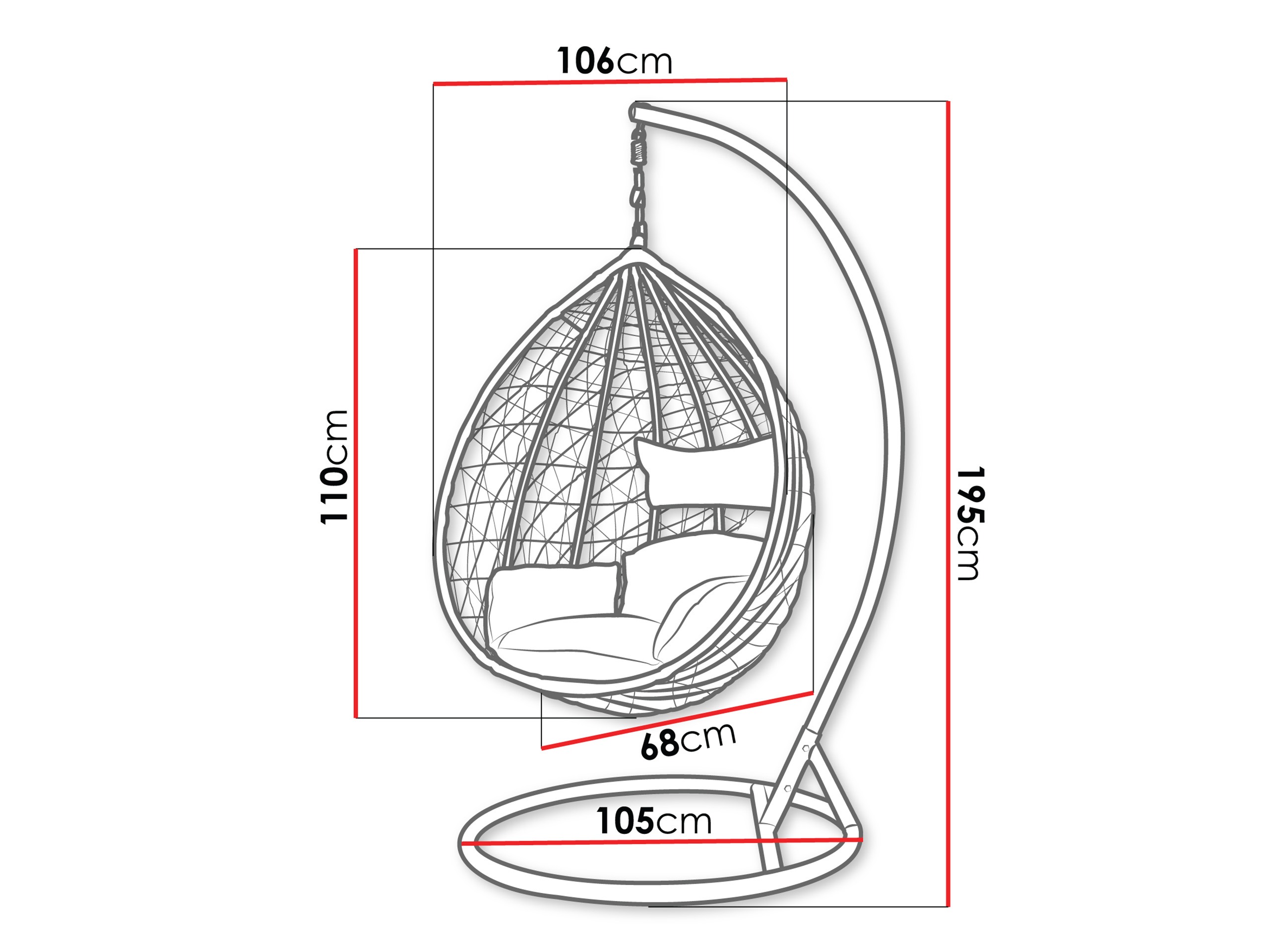 Scaun suspendat Miramar 137 (Bej)