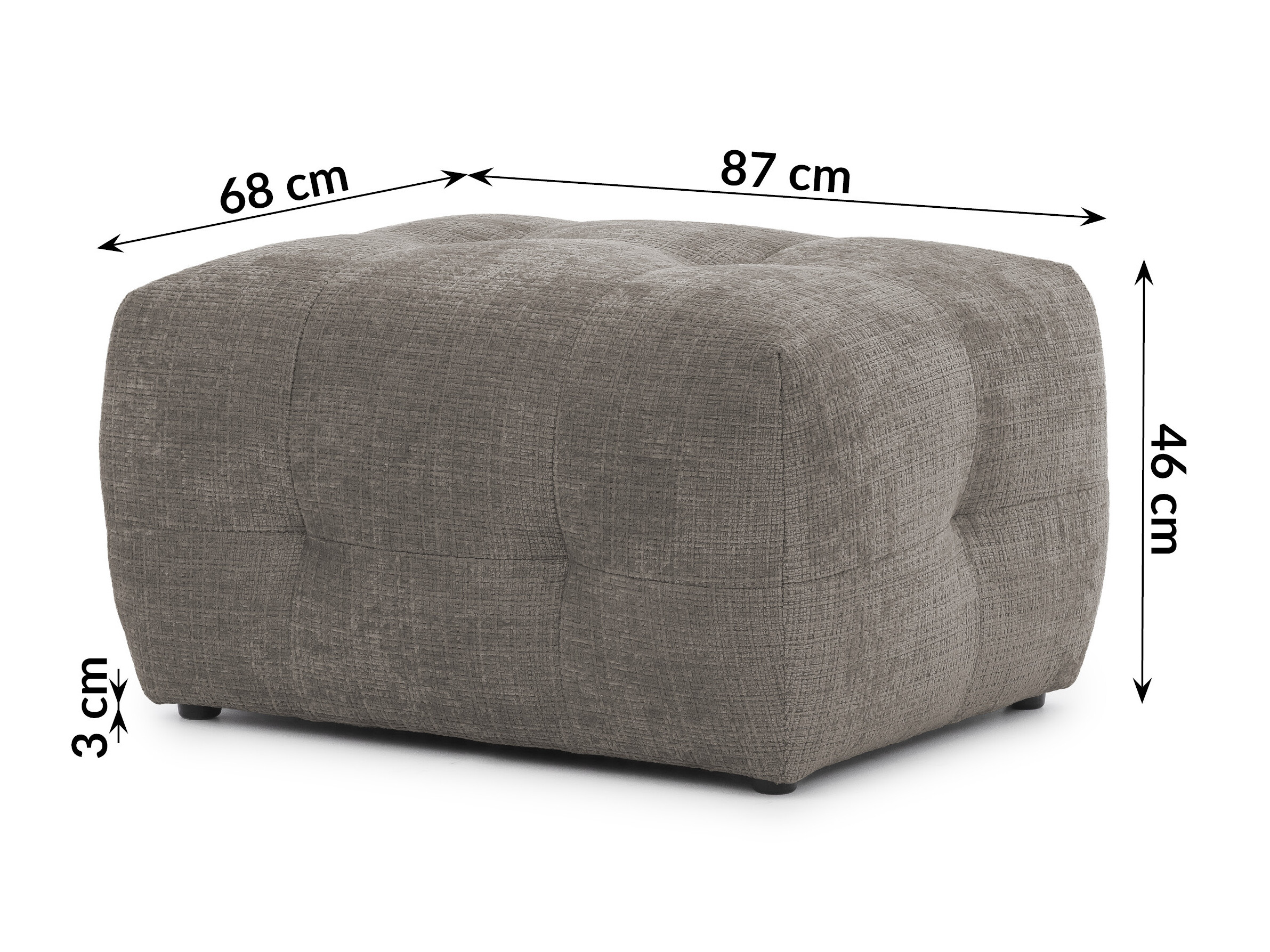 Taburet tapițat Rocklin 177 (Cremona 24)