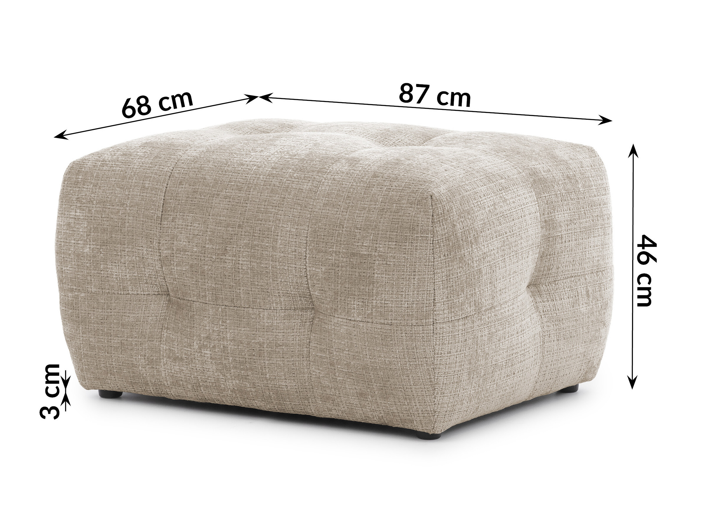Taburet tapițat Rocklin 178 (Cremona 14)